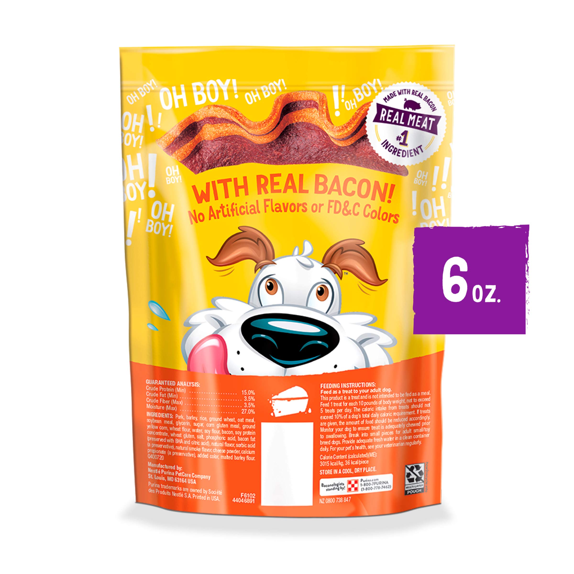 Purina Beggin Strips With Real Meat Dog Training Treats With Bacon and Cheese Flavors - 6 Ounce (Pack of 6)