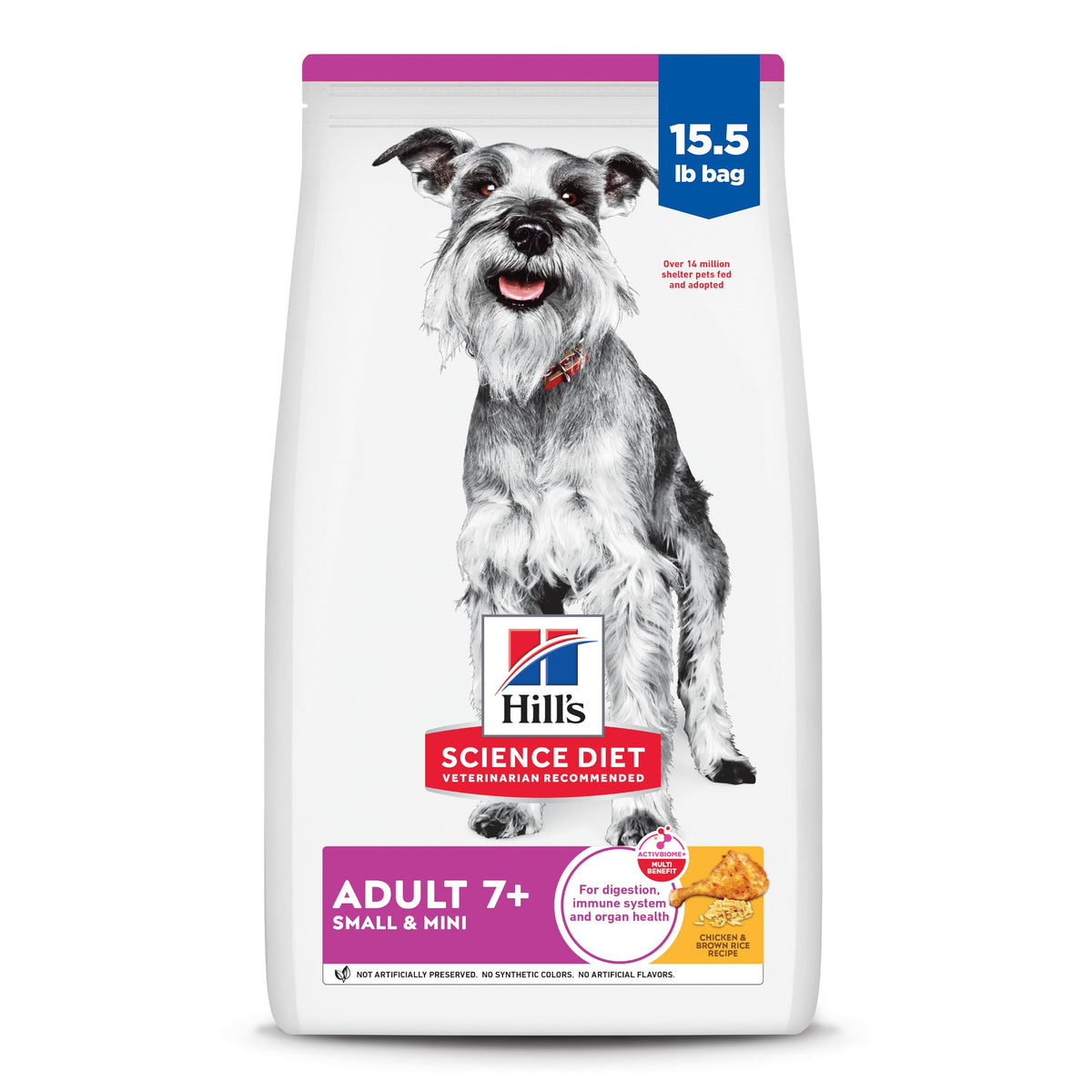 Hill'S Science Diet Adult 7+ Small & Mini Chicken Meal & Brown Rice Recipe Dry Dog Food 15.5 Lbs.