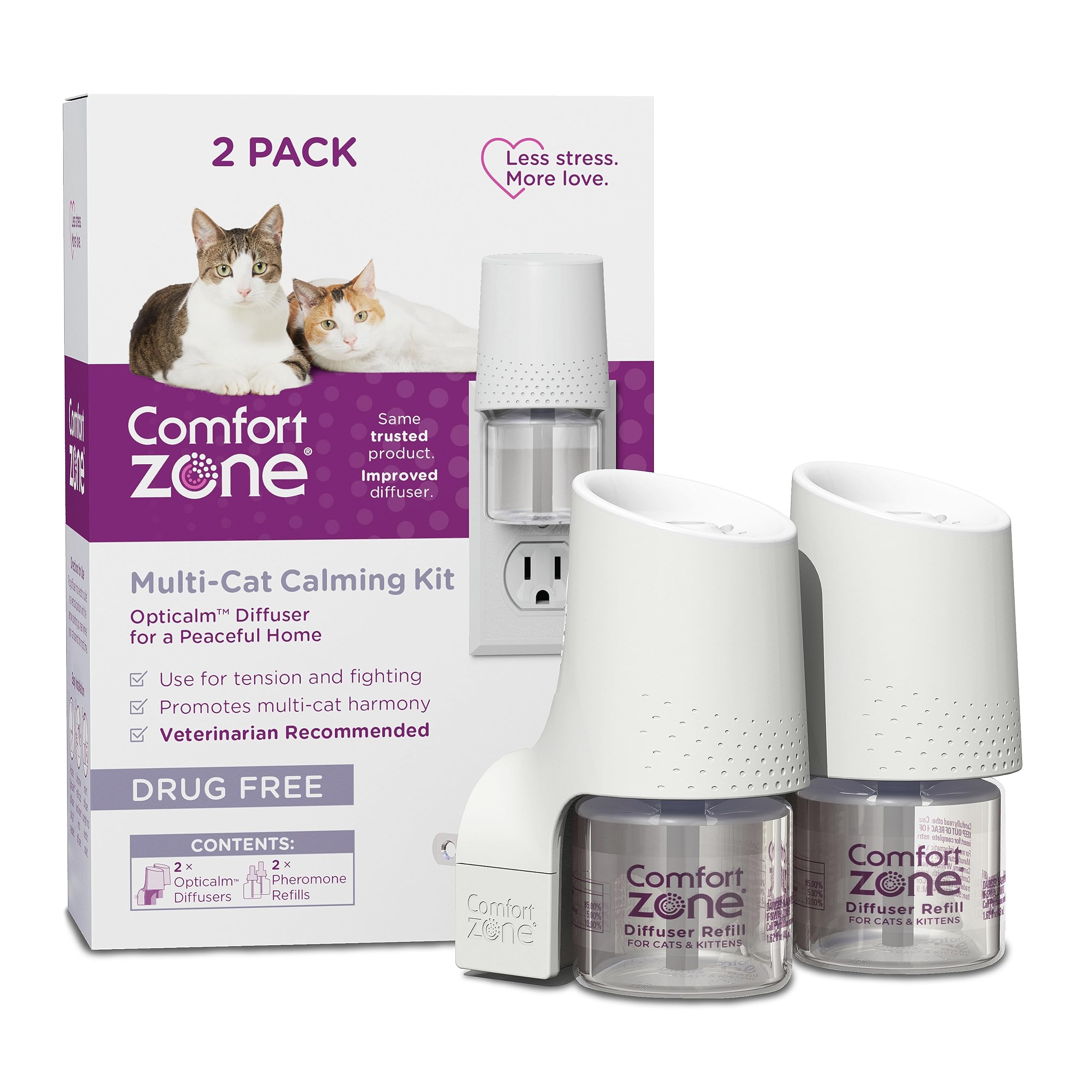 Comfort Zone Multi-Cat Diffuser: Home Kit (2 Diffusers & 2 Refills)
