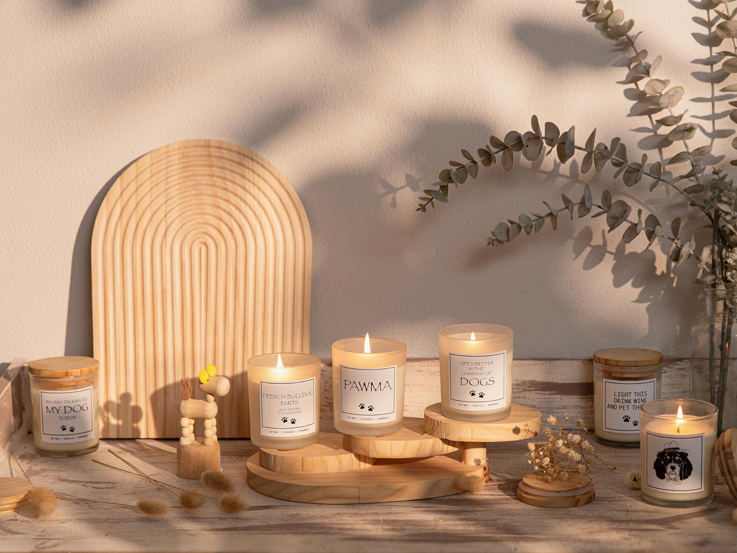 No Longer By Our Side But Forever In Our Hearts Candle - Dog Memorial Gifts For Loss Of Dog, Pet Loss Sympathy Gifts, Pet Friend