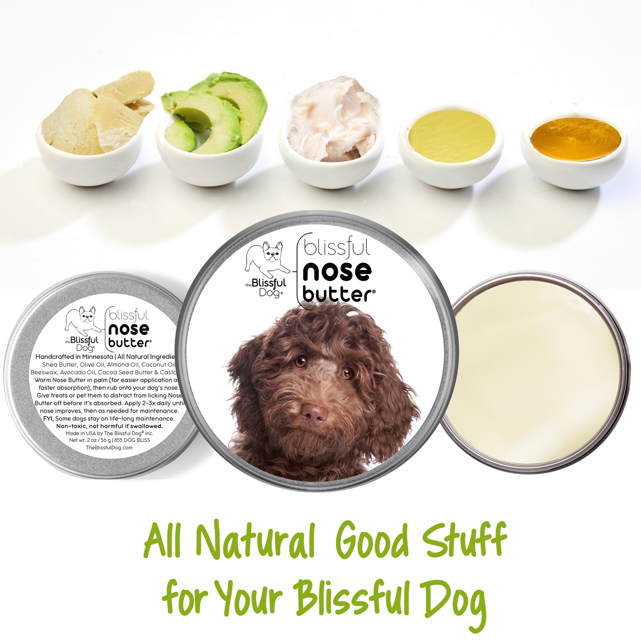 The Blissful Dog Labradoodle Unscented Nose Butter - Dog Nose Butter, 16 Ounce