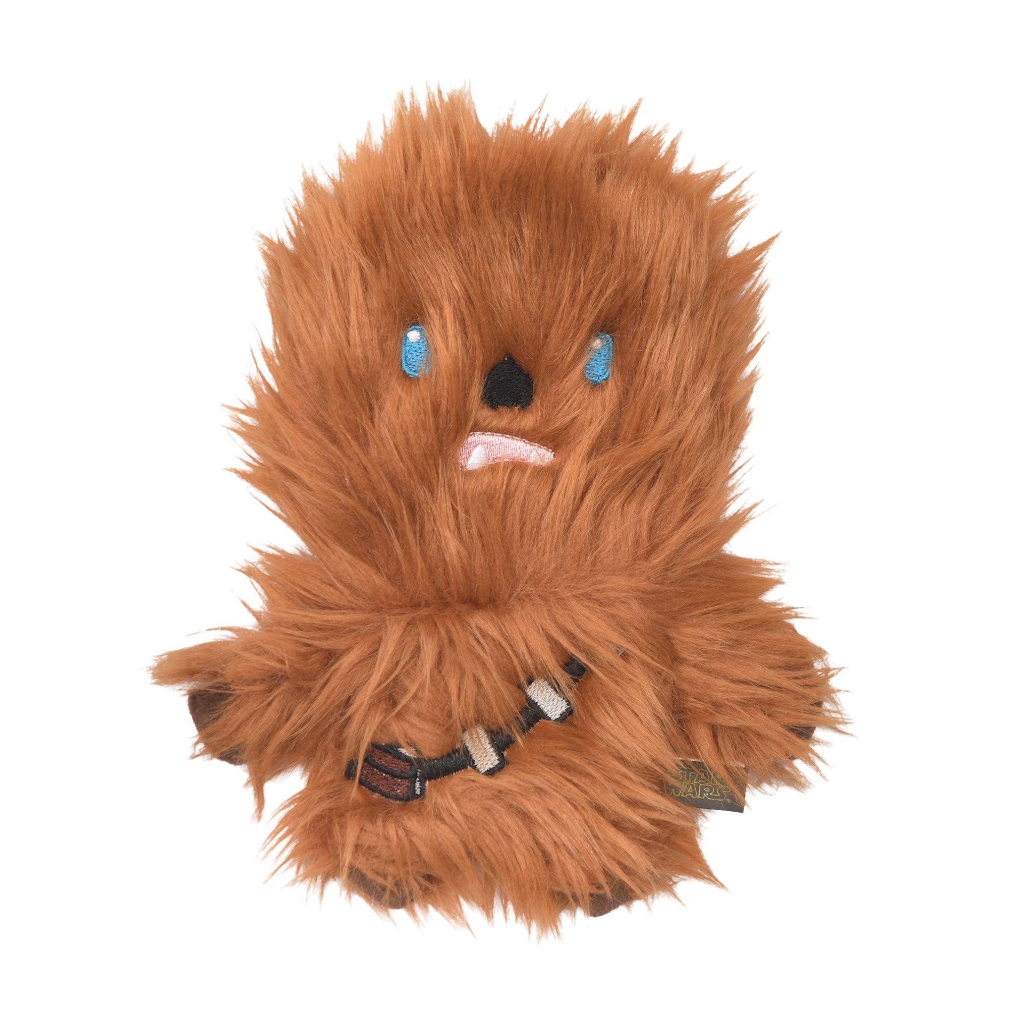Star Wars For Pets Plush Chewbacca Flattie Dog Toy | Soft Star Wars Toys For Dogs, Brown, Large - 9'' | Cute Dog Toy, Squeaky Do
