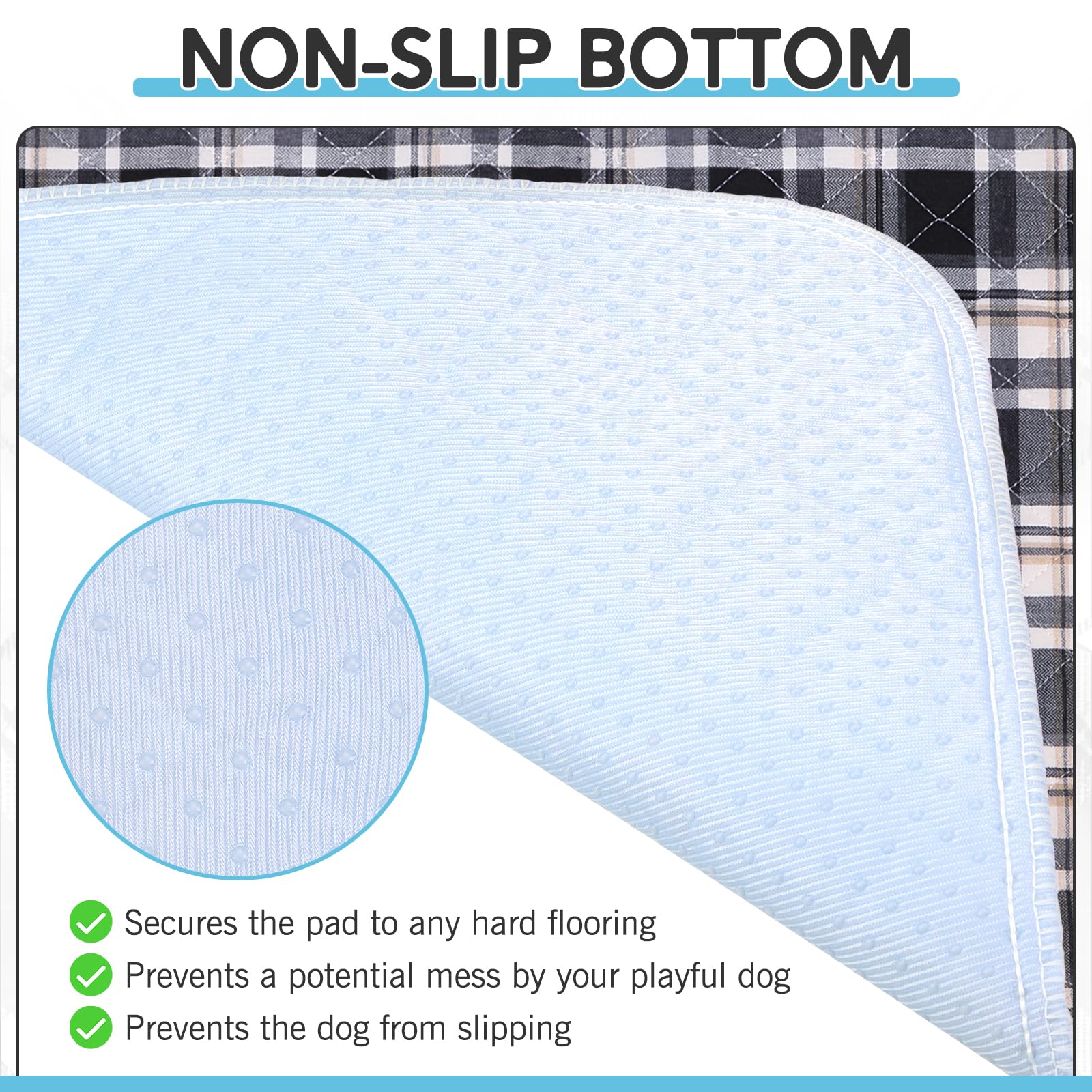 Esgpet Washable Pee Pads For Dogs - 24   X36    4Pcs, Whelping Pad For Puppy Training, Playpen Crate Bed Floor Protector, Reusab