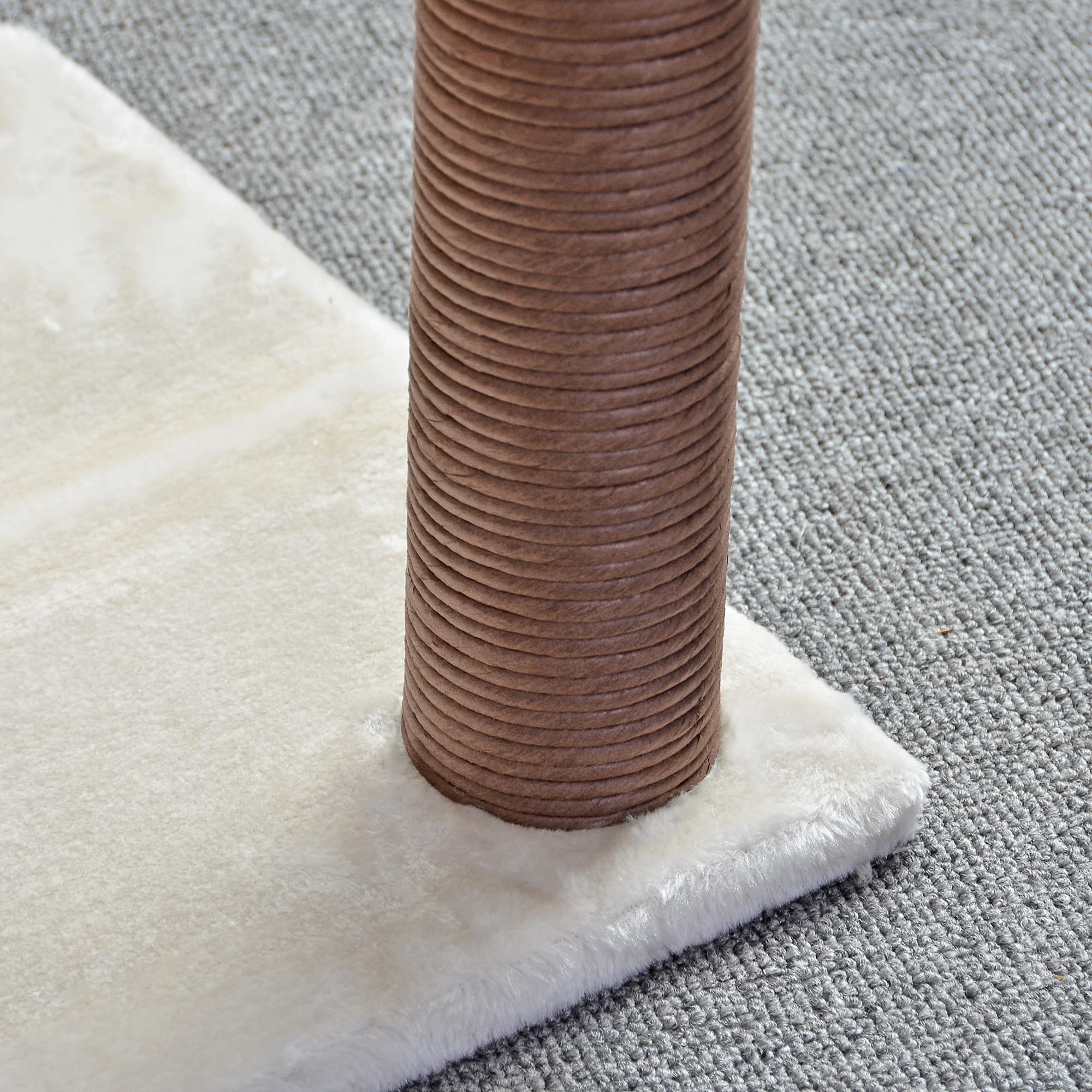 Catry Cat Tree With Feather Toy - Cozy Design Of Cat Hammock Allure Kitten To Lounge In, Cats Love To Lazily Recline While Playing With Feather Toy And Scratching Post, (Innovative Arrival)