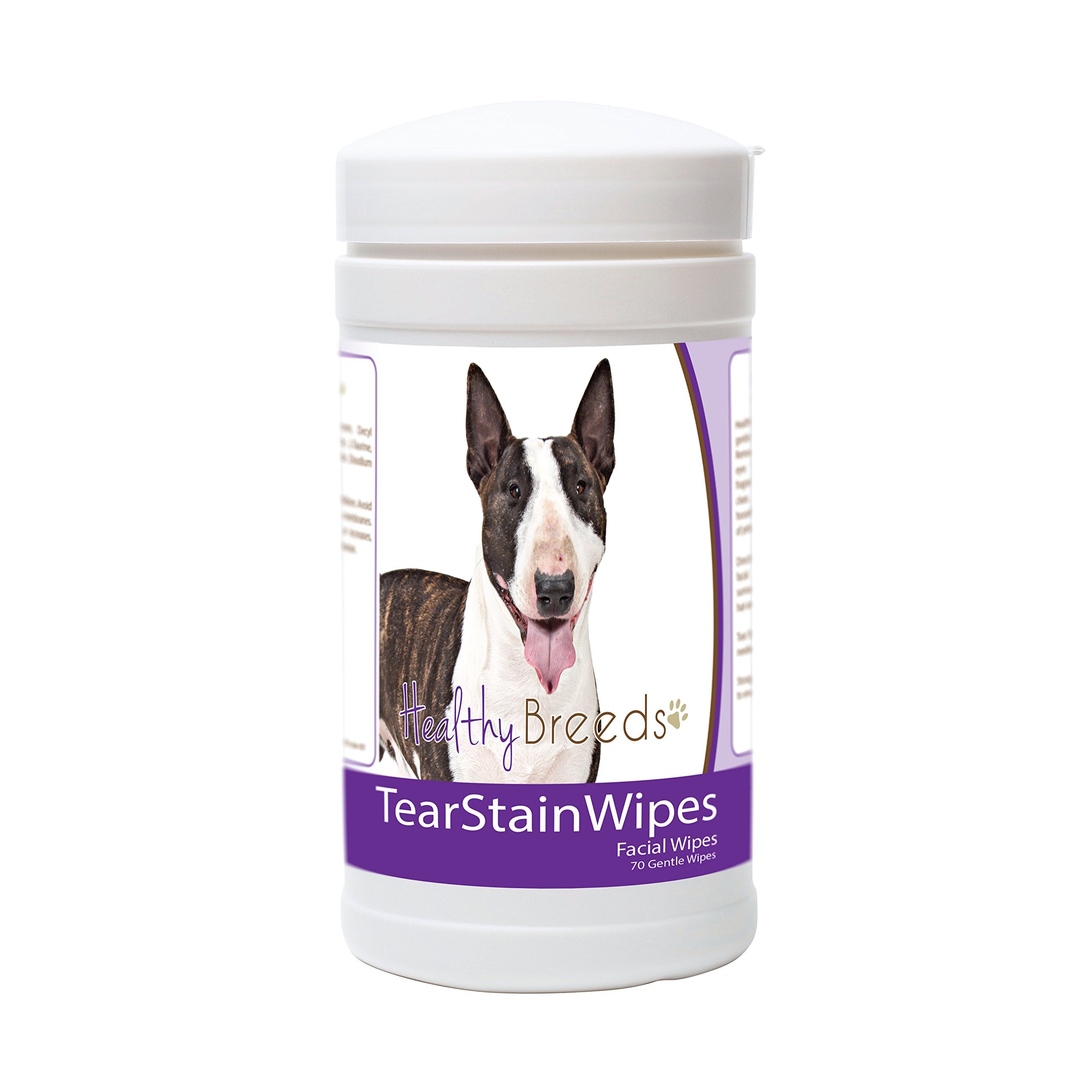 Healthy Breeds Miniature Bull Terrier Tear Stain Wipes 70 Count