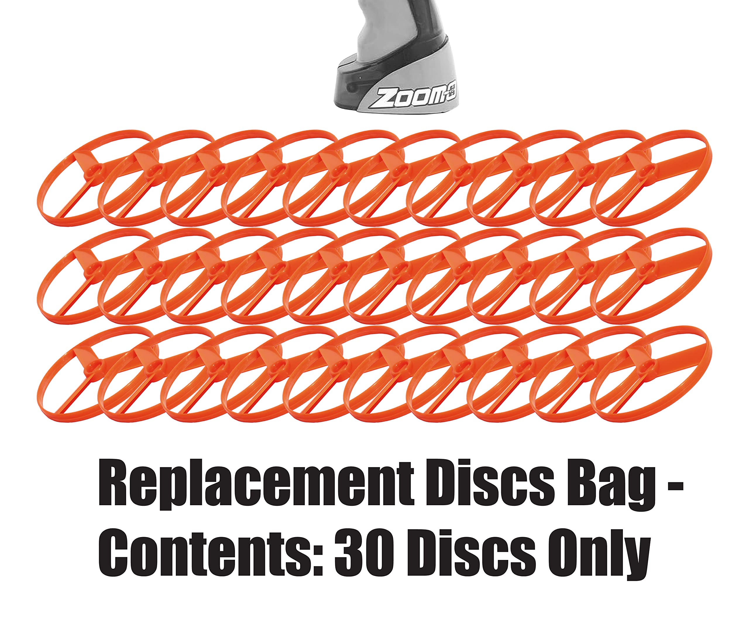 Zoom-O Flying Disc Launcher Refill Pack - 30 Plastic Discs, Red