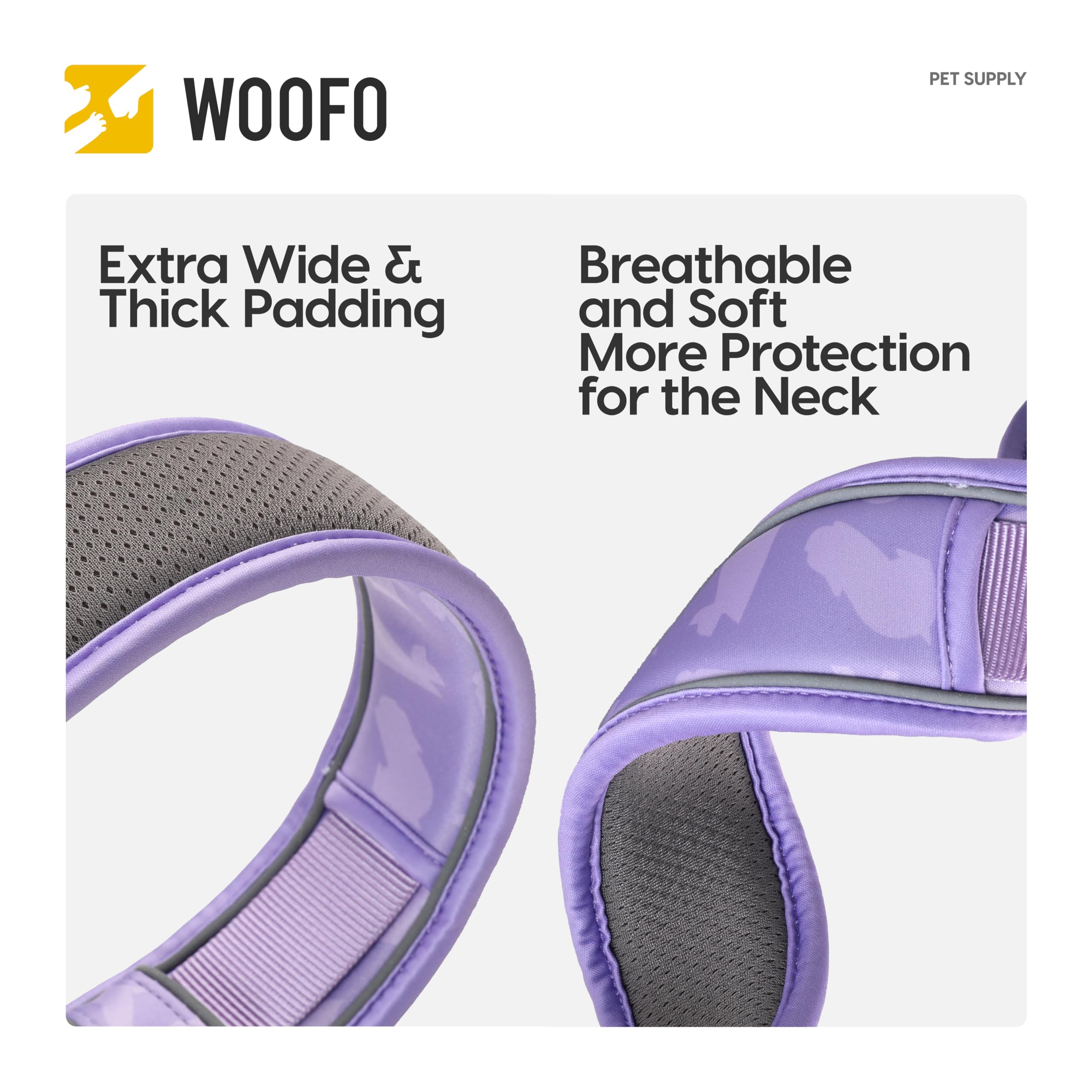 Woofo Premium Dog Collar | Super Adjustable For All Breeds, Quick Release Buckle | Extra Soft And Widened Padding & Reflective T