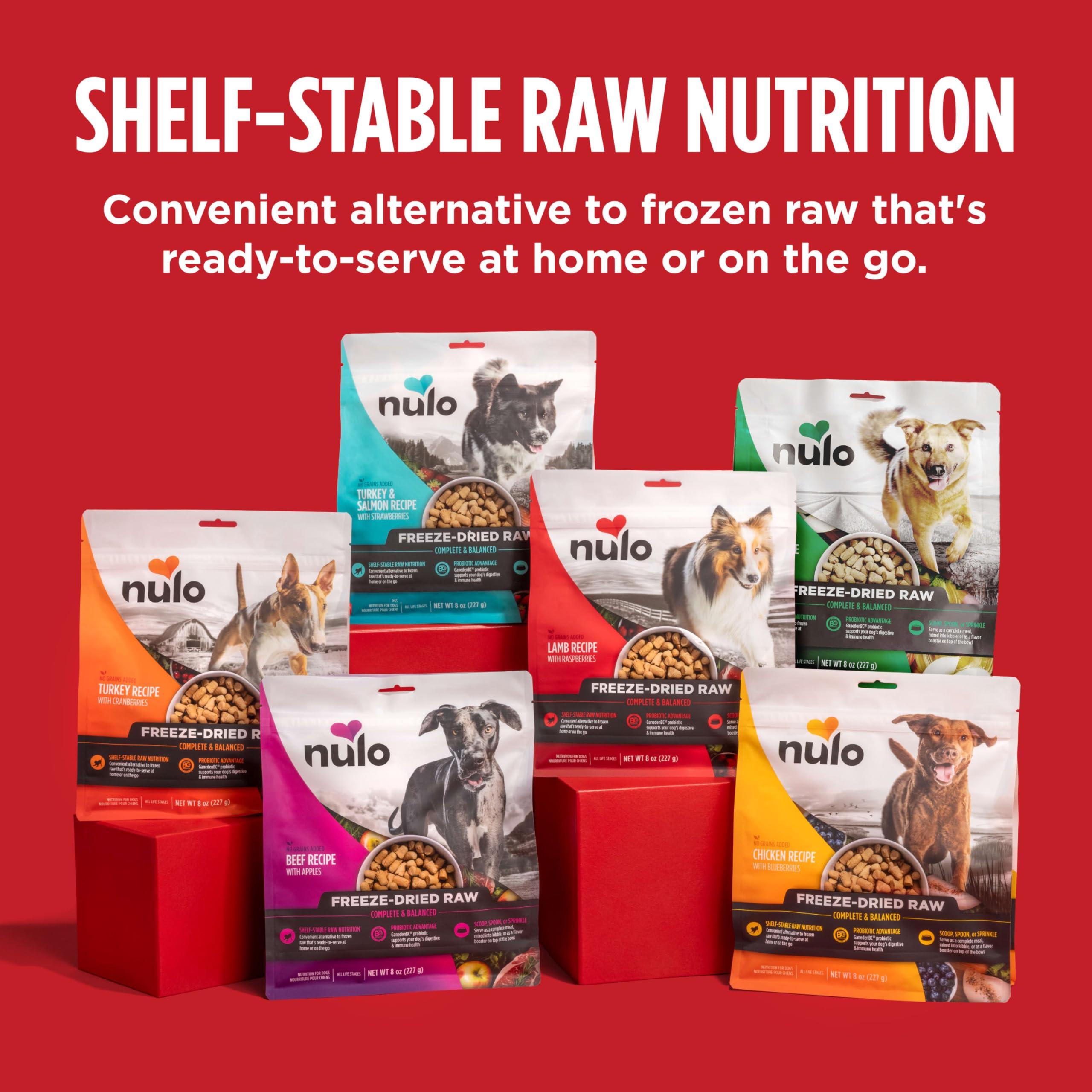 Nulo Freeze-Dried Raw Duck Recipe with Pears Complete and Balanced Dry Dog Food Kibble, 18 Ounce Bag