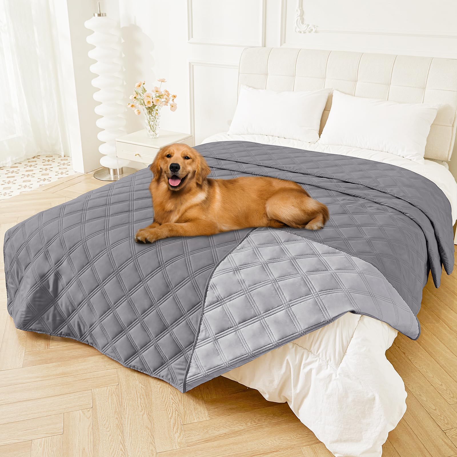 Smiry Waterproof Dog Bed Cover Blanket 82X120, Soft Reversible Pet Blanket, Washable Leakproof Cats Dogs Couch Cover For Sofa, C