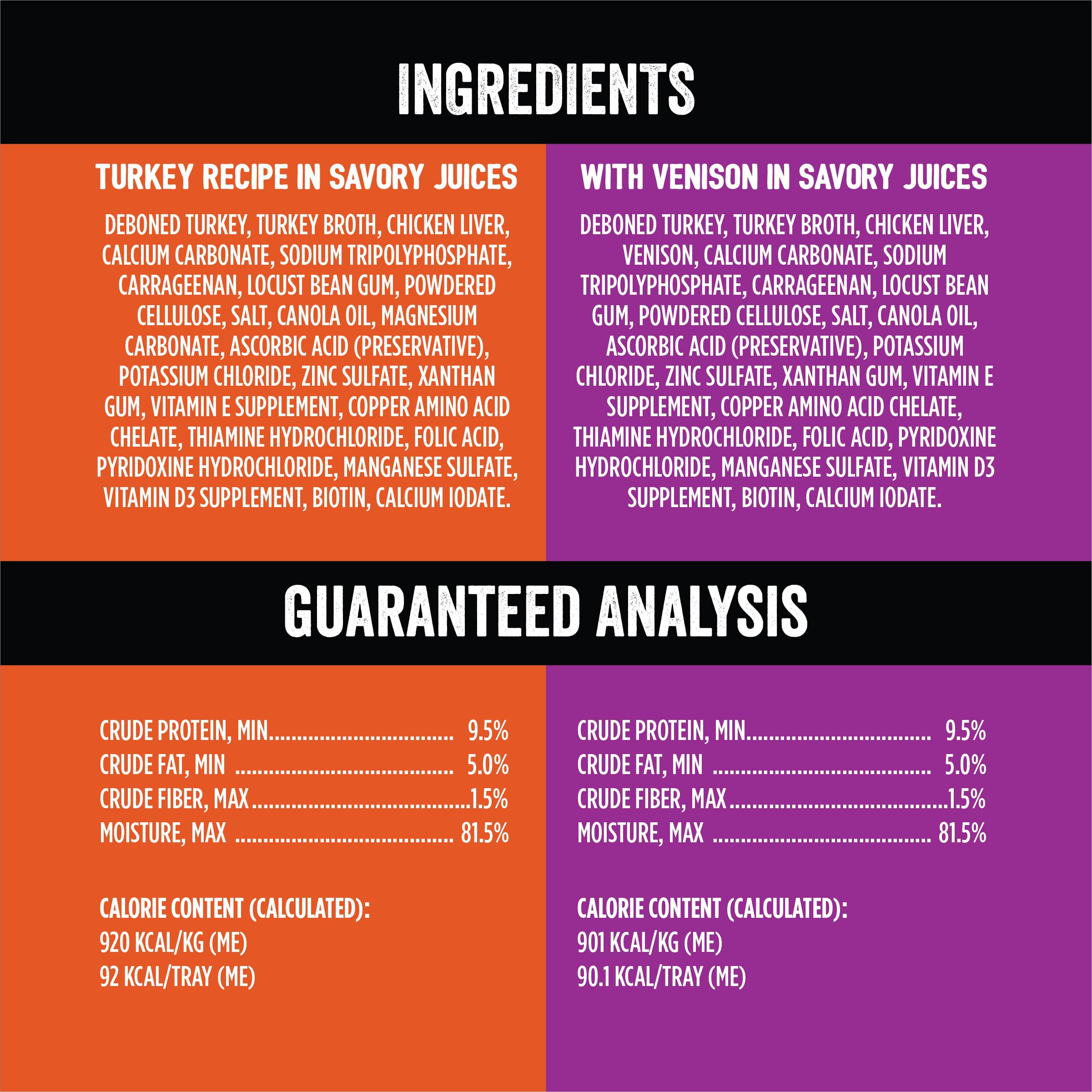 Evolve Classic Crafted Meals Variety Pack Turkey Recipe & with Venison Wet Dog Food | 3.5 oz - 18 pack