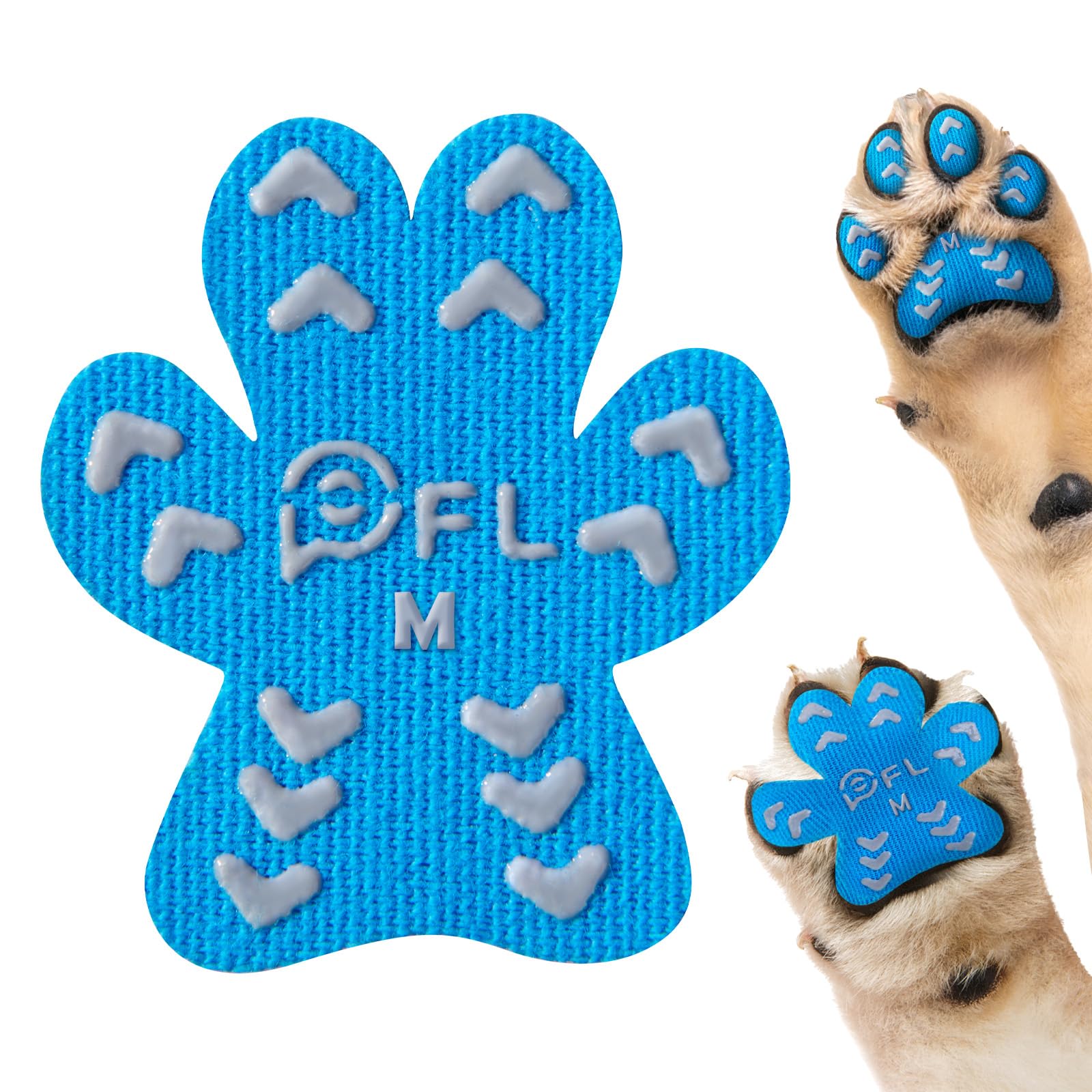Non-Slip Paw Protector Pads For Senior Dogs, Anti-Slip Rubber Traction Stickers, Protect Dogs' Paws On Hardwood Floor, Blue, 48P