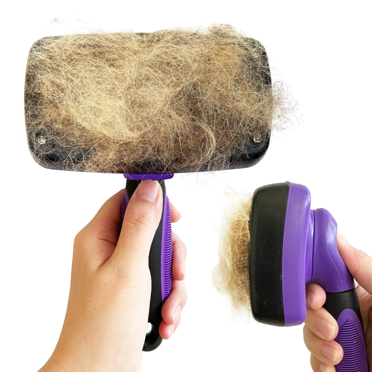 Pet Slicker Brush - Dog & Cat Brush For Shedding & Grooming - Dematting & Detangling Self-Cleaning Brushes For Dogs, Cats & Pets