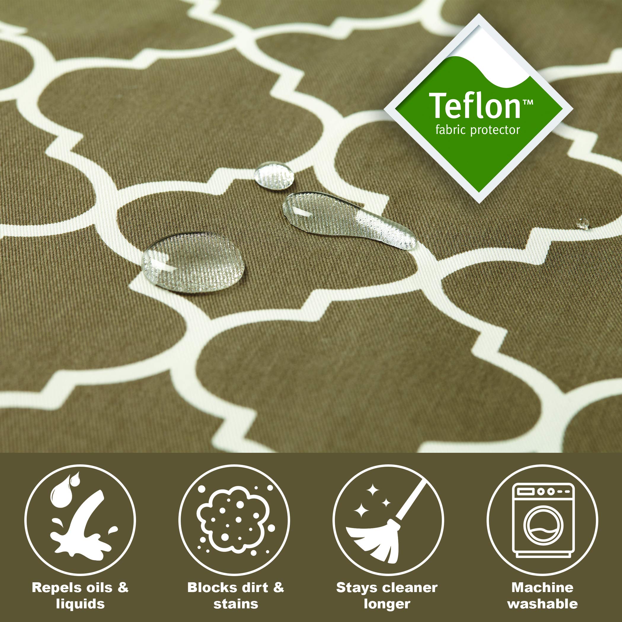 Midwest Homes For Pets Quiet Time Teflon Defender Dog Beds; Pet Beds Designed To Fit Folding Metal Dog Crates, Brown & White Geometric Pattern, 24-Inch