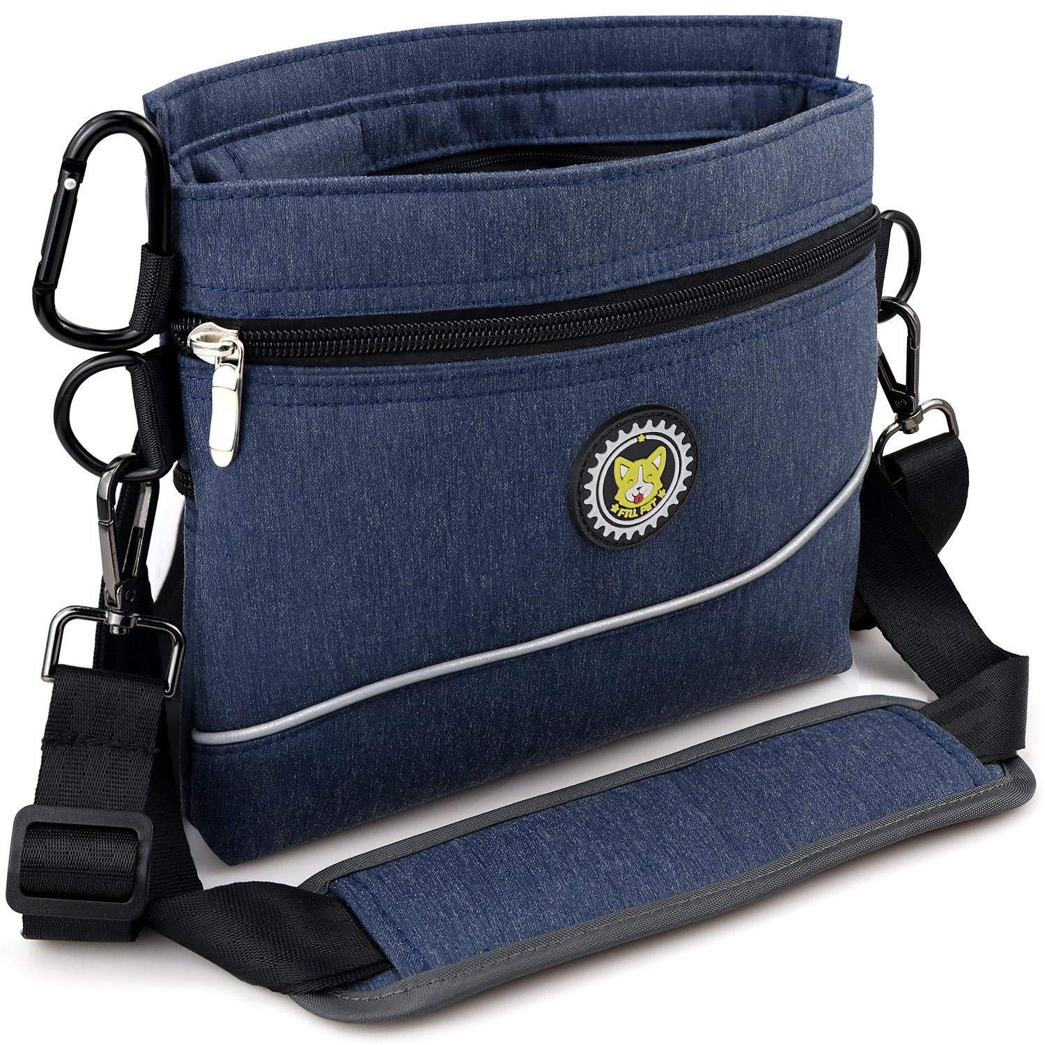Viklluyr Dog Treat Pouch Bag with Magnetic Closure, Dog Food Carrier with Removable Inner Pocket, Perfect Dog Training Bag for A