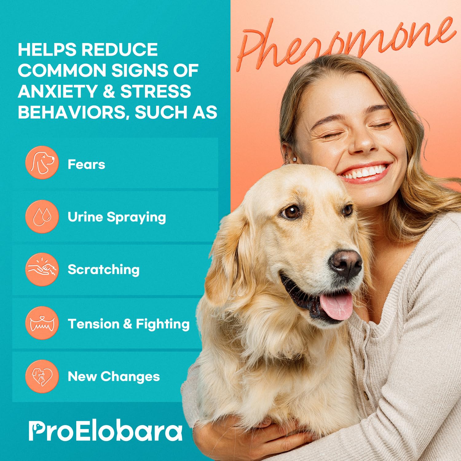 ProElobara Dog Calming Pheromone Diffuser Refills: Dog Calming Pheromones Diffuser Refills - Reduces Stress & Anxiety Calming Ph