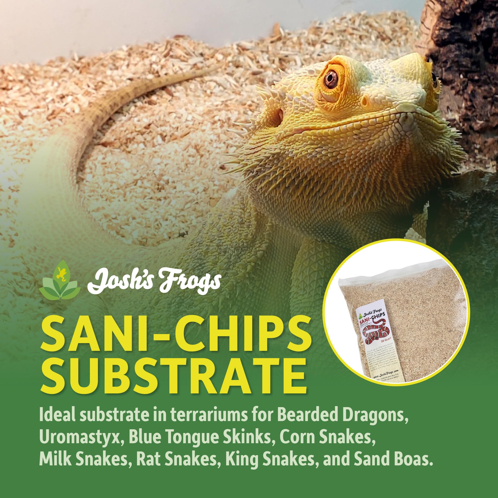 Josh'S Frogs Sani-Chips Aspen Blend Snake Substrate (10 Quart)