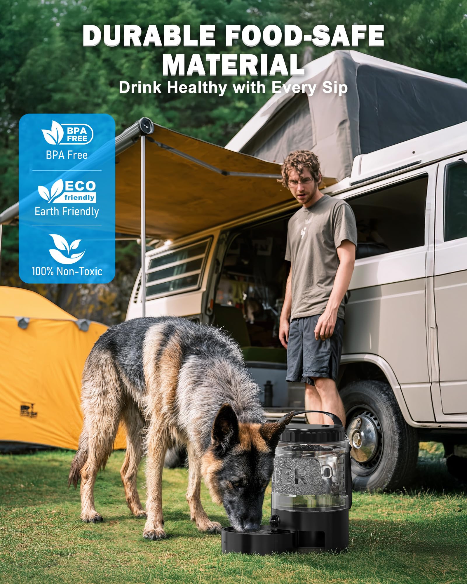 lesotc 95OZ Large Dog Water Bottle,Portable Travel Water Bowl for Dogs Camping Hiking Traveling Beach Park Accessories,Dog Water