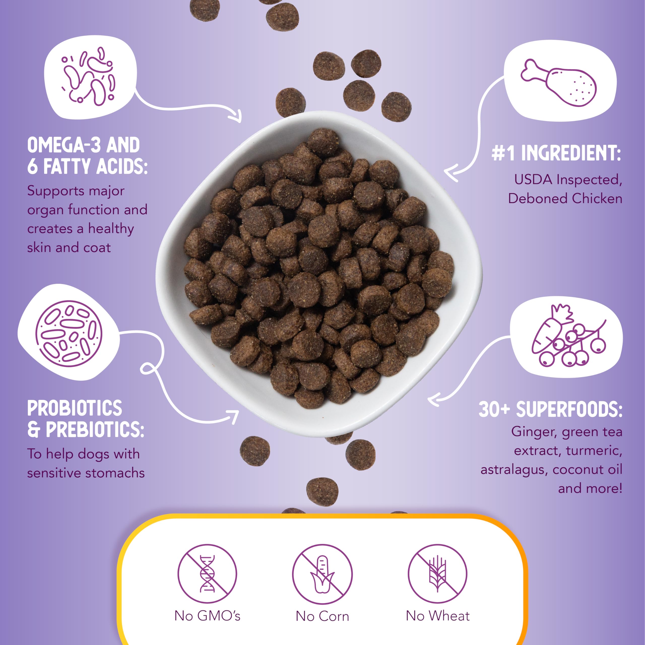 Health Extension Lite Chicken & Brown Rice Dry Dog Food (4 lb / 1.81 kg) - Low-Fat Formula with Glucosamine, Probiotics & Omega