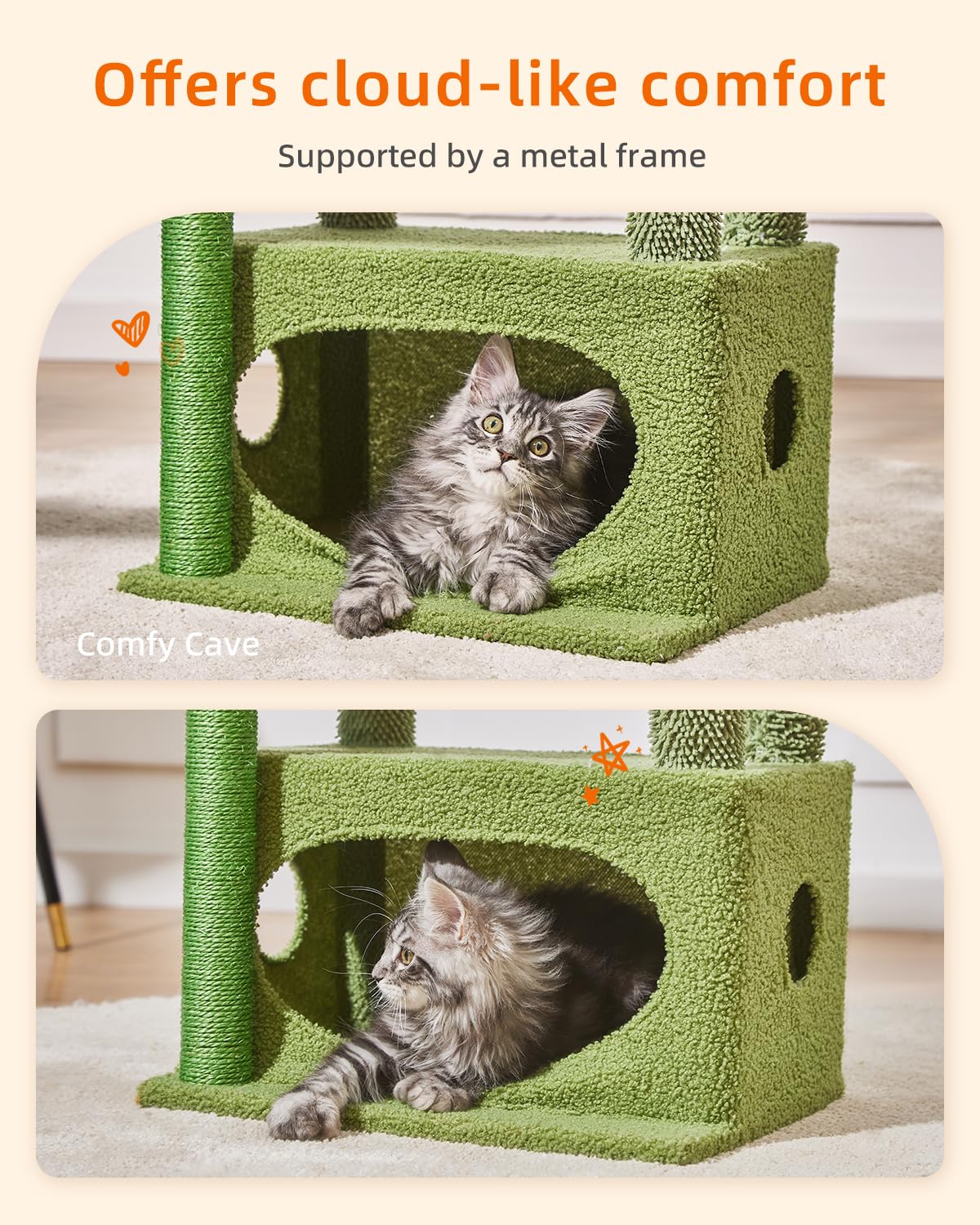 Taoqimiao Cat Tree,38.5-Inch Cat Tower For Indoor Cats,Suitable For Kittens With Luxurious Cat Condo With Adjustable Baskets And