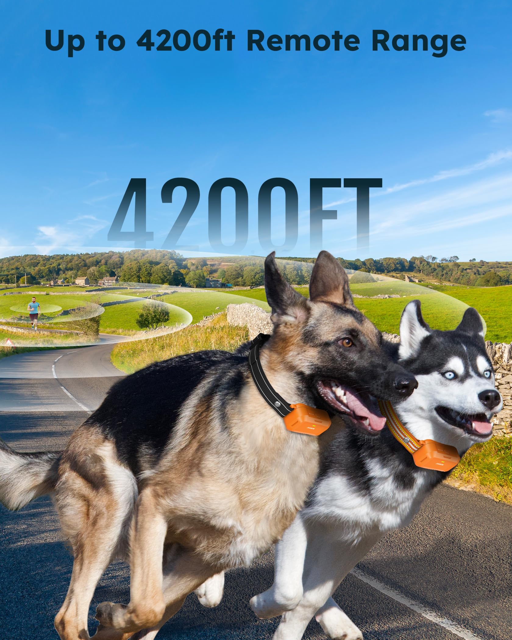 Jugbow Dog Shock Collar 2 Dogs (10-120Lbs) - 4200Ft Dog Training Collar With Remote Control, Ipx8 Waterproof Rechargeable E Coll