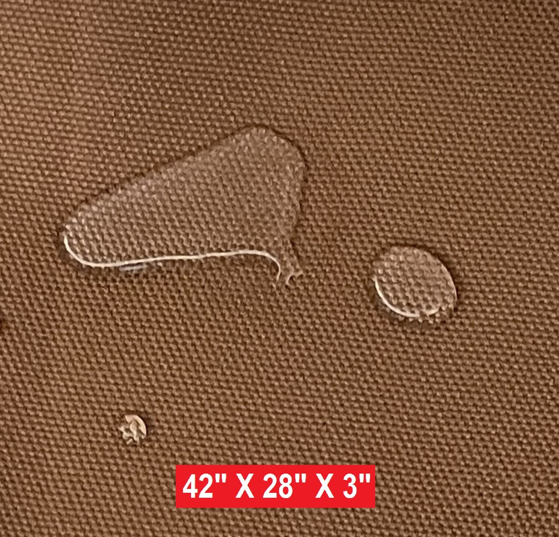 Dogbed4Less Memory Foam Platform Dog Bed, Crate Mattress With Waterproof Removable Cover Large 42X28X3 Brown