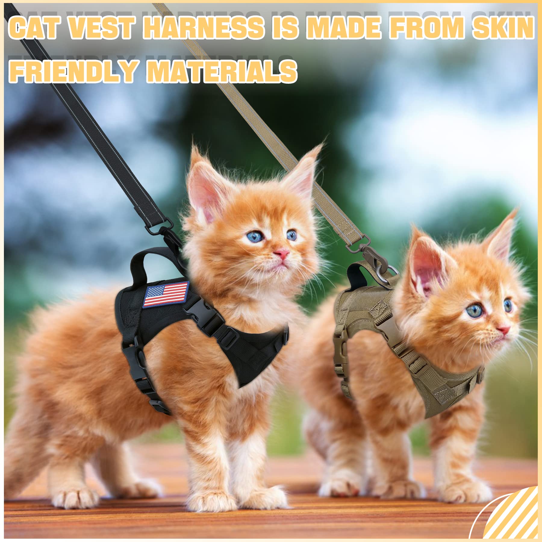 Cat Vest Harness Leash Set For Walking Escape Proof Adjustable Comfy Mesh No Pull Harness For Extra Small Cat Kitten Puppy Contr