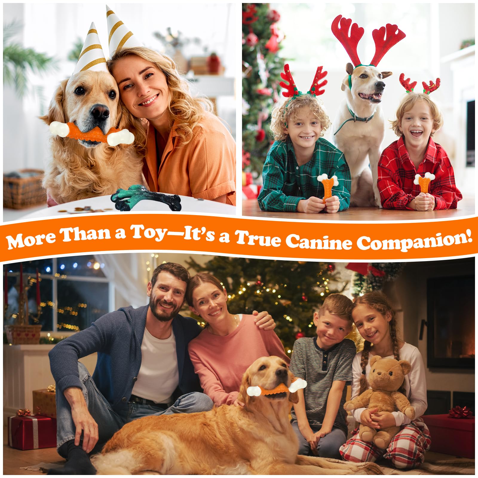 Kseroo Dog Toys 2 Pack, Dog Toys For Aggressive Chewers Large Breed, Aggressive Chew Toys For Large Dogs (2 Pack)