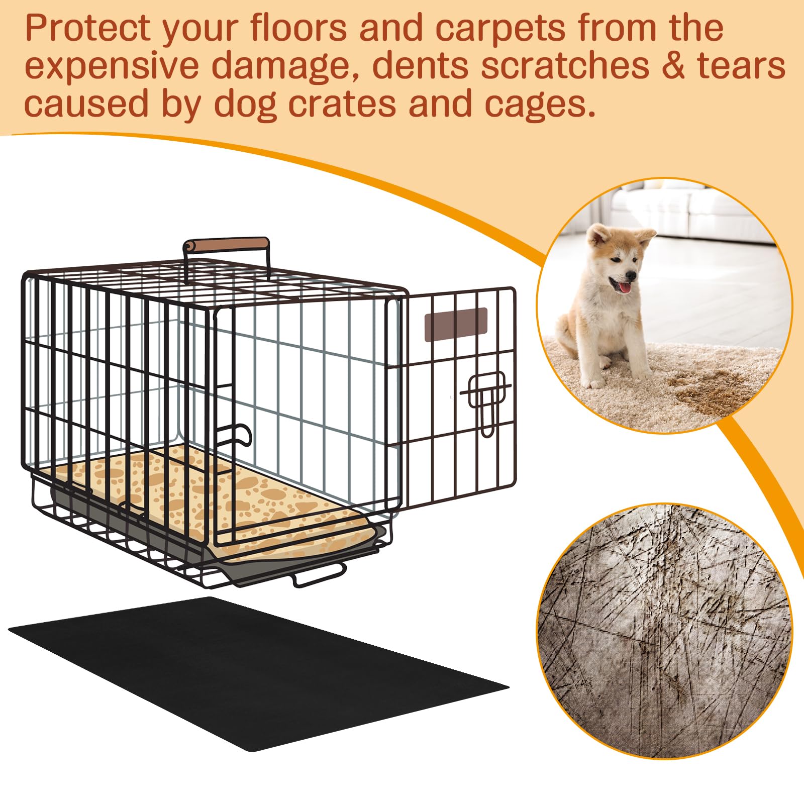 Drydiet Pvc Pet Crate Floor Protection Mat 32' X 50' Xxl Washable Floor Covering Reusable Waterproof Non Slip Rug Whelping Pad