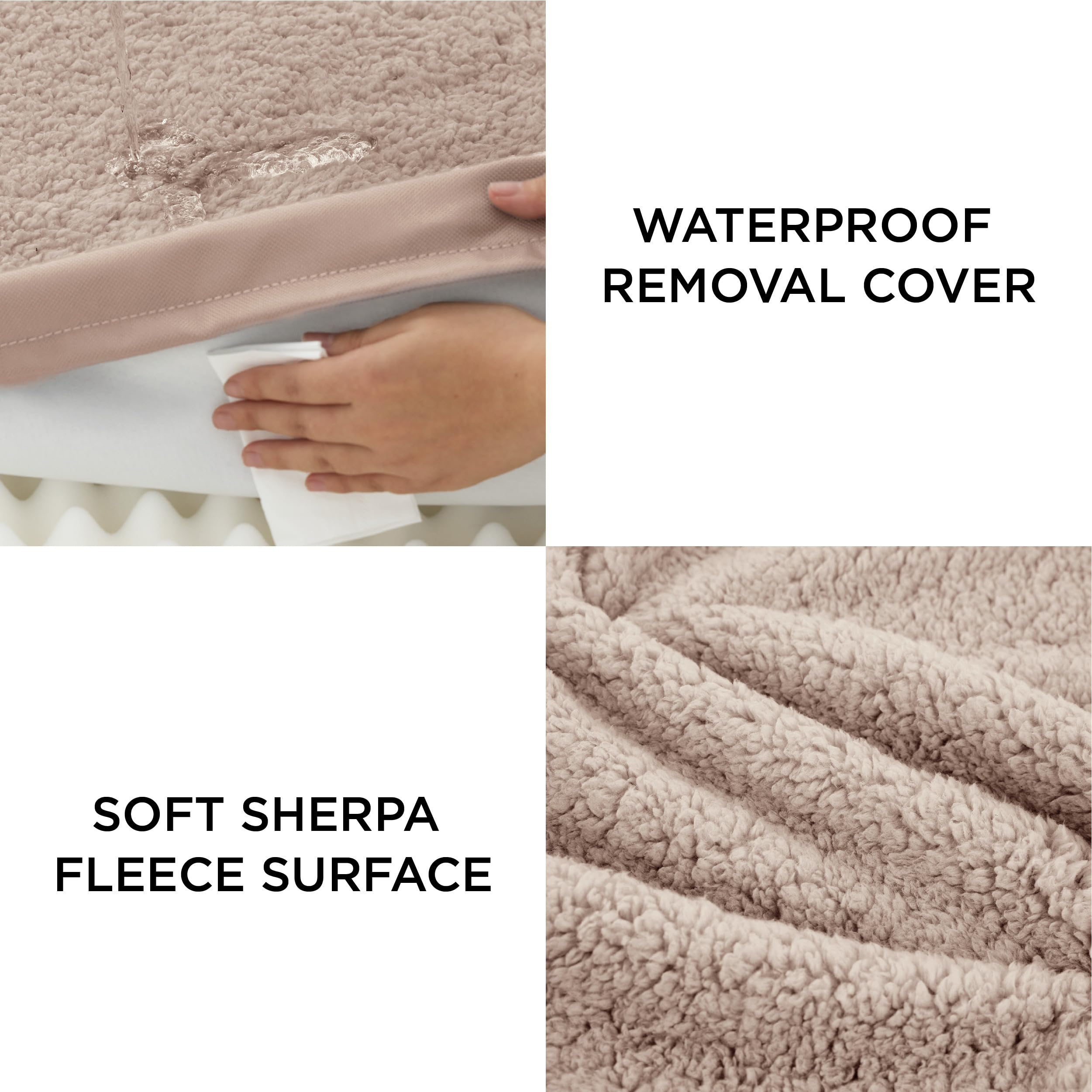 Bedsure Dog Bed For Large Dogs - Orthopedic Waterproof Puppy Beds With Removable Washable Cover, Egg Crate Foam Pet Mat, Suitabl