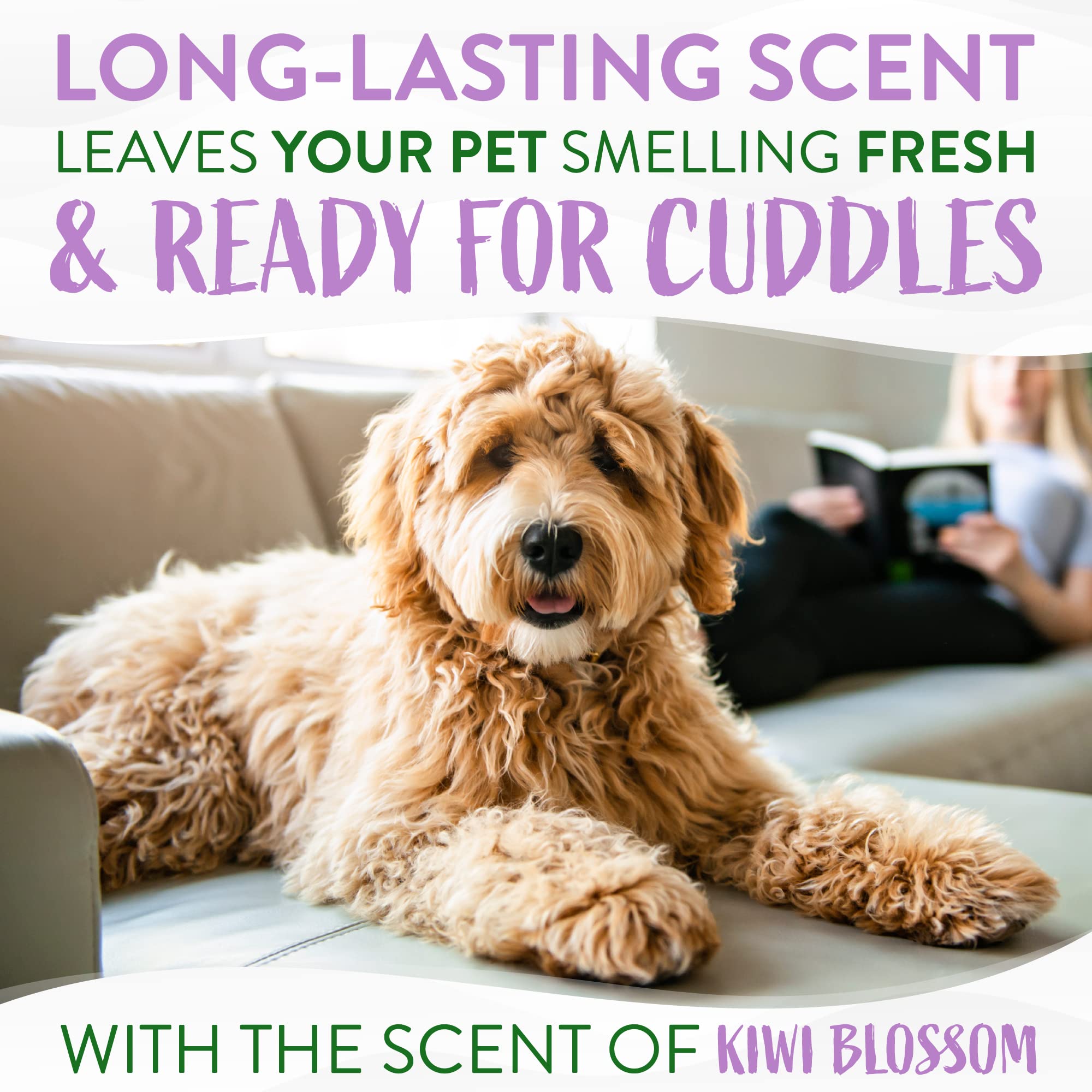 Tropiclean Dog Perfume, Long Lasting Kiwi Cologne, Deodorizing Spray For Smelly Dogs, After Bath Detangling Spray With Vitamin E