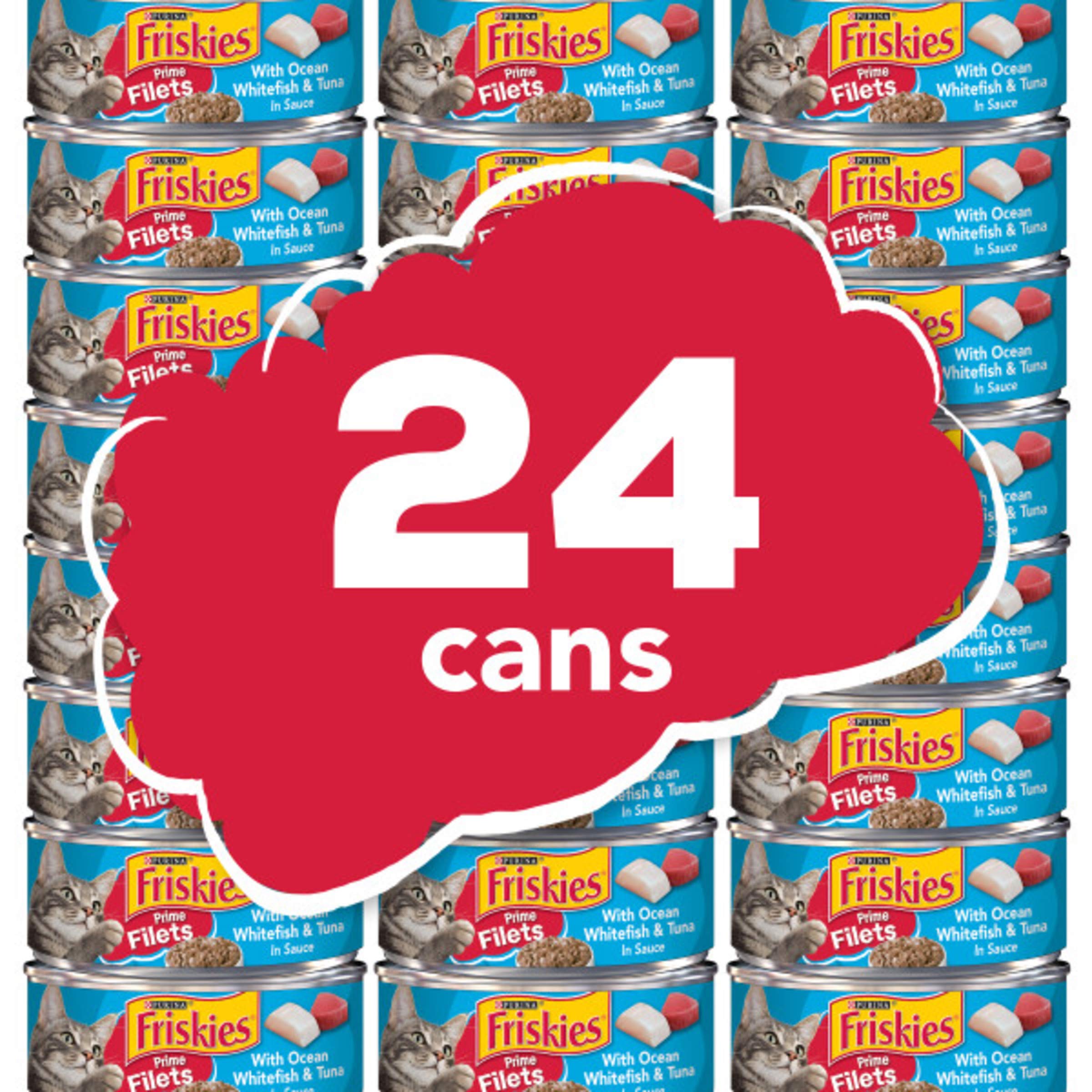 Purina Friskies Wet Cat Food, Prime Filets - (24) 5.5 oz. Cans