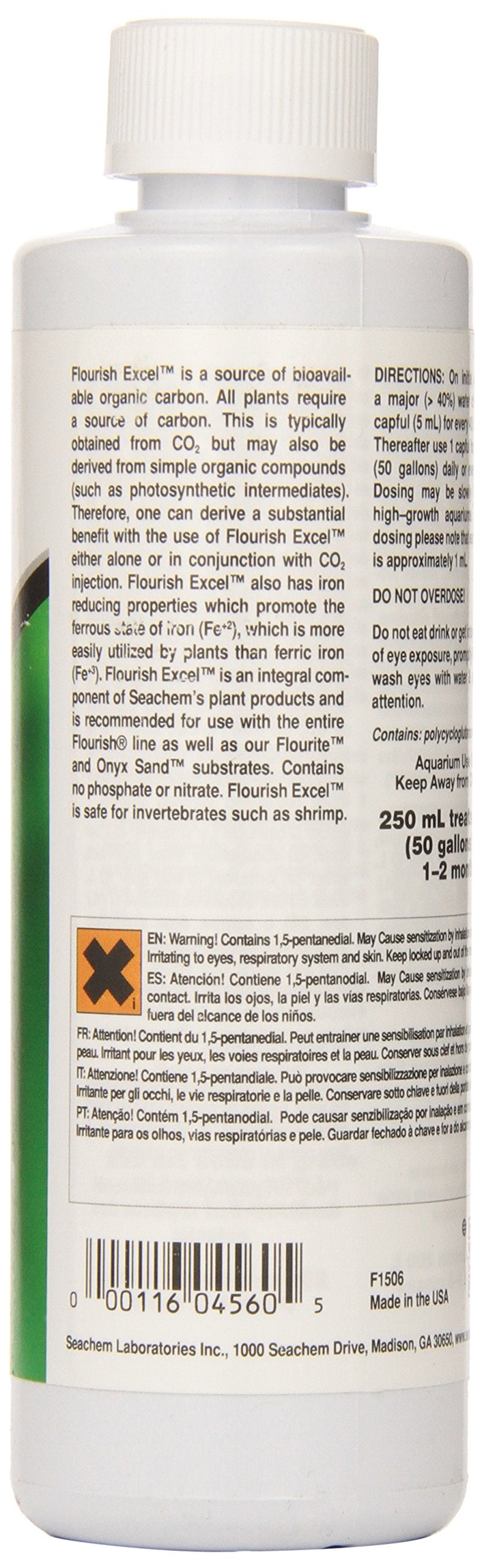 Seachem Flourish Excel Bioavailable Carbon - Organic Carbon Source for Aquatic Plants 250 ml