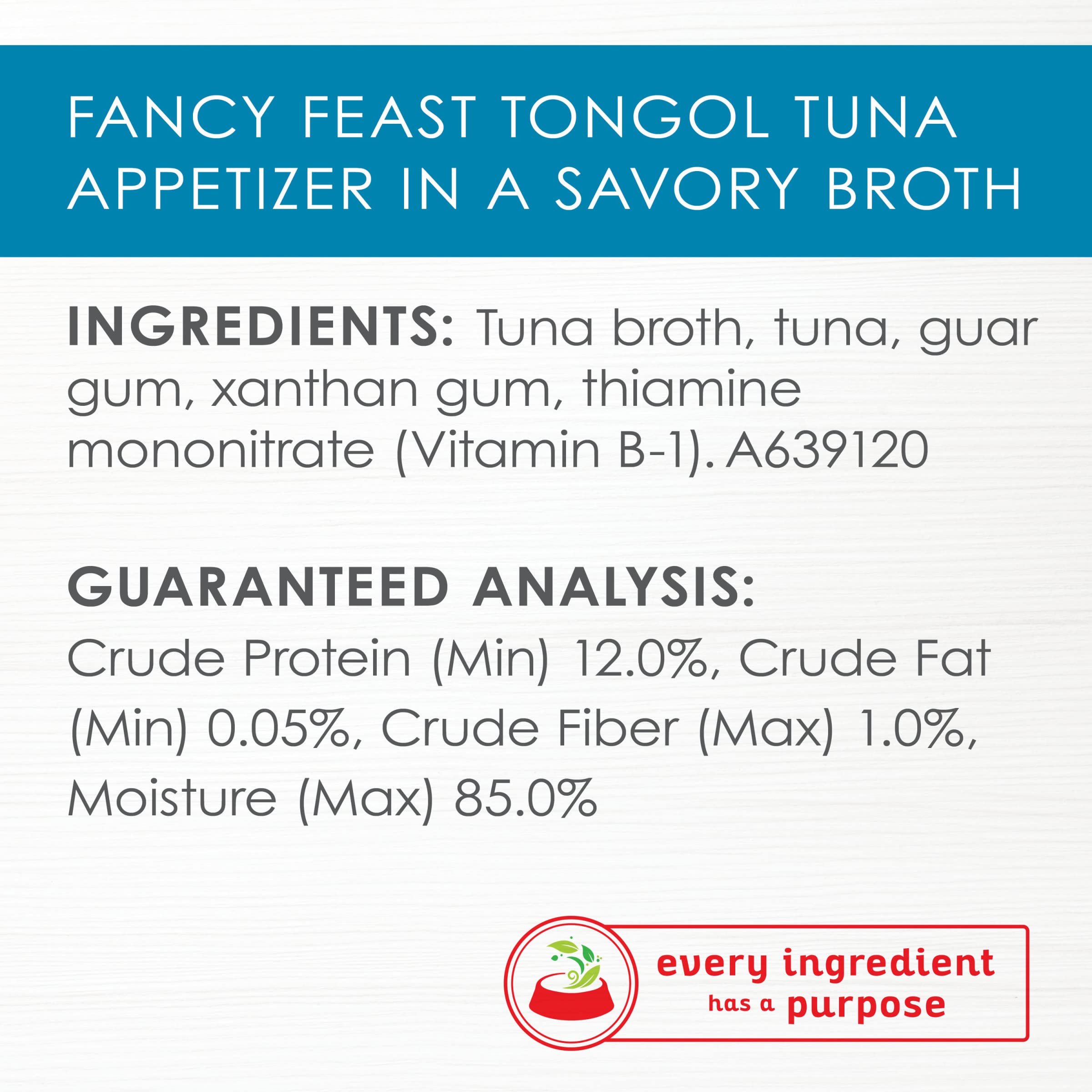Purina Fancy Feast Appetizers Grain Free Cat Food Flaked Tongol Tuna Appetizer Lickable Cat Food Topper - (Pack of 10) 1.1 oz. T