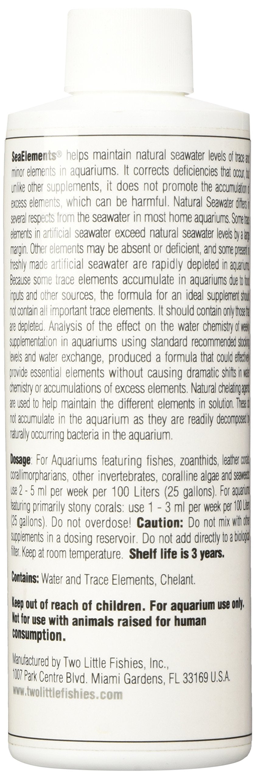 Two Little Fishies SeaElements Reef Formula for Aquarium, 250ml