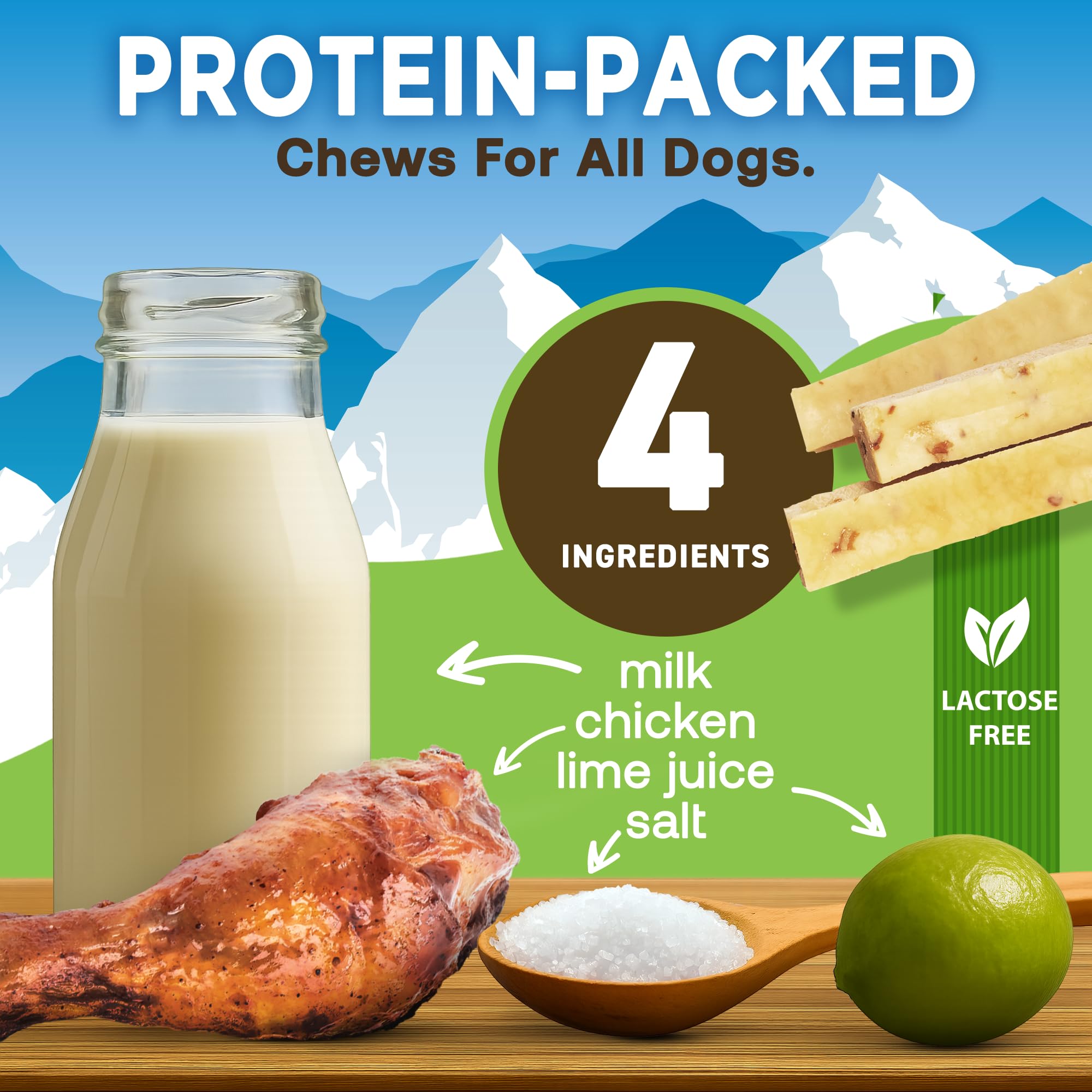 EcoKind Premium Gold Yak Cheese Himalayan Dog Chews, Healthy Dog Treats for Small Dogs, All Natural, High Protein Dog Chew, Chic