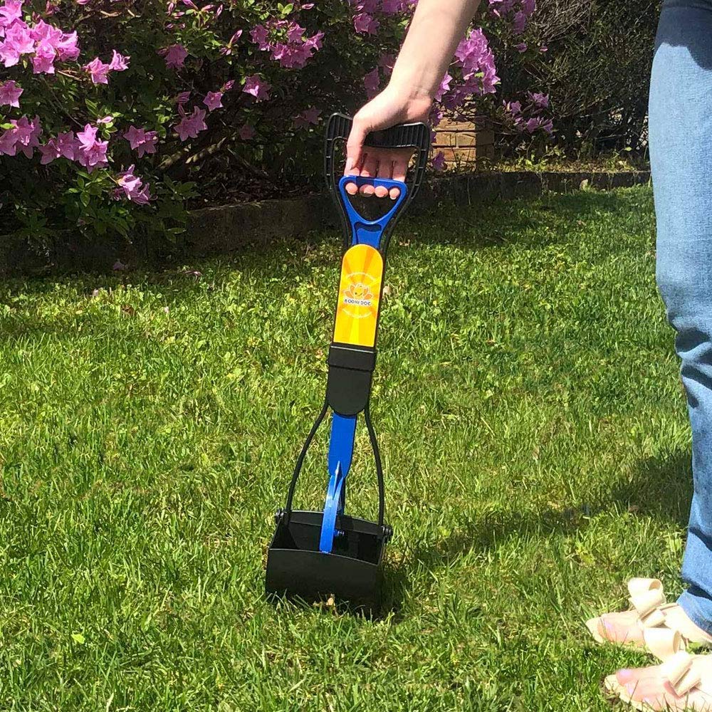 Bodhi Dog Pooper Scooper Set - 24" Plastic Waste Management, 4 Piece, Blue, Includes Poop Bags & Holder for All Pet Sizes
