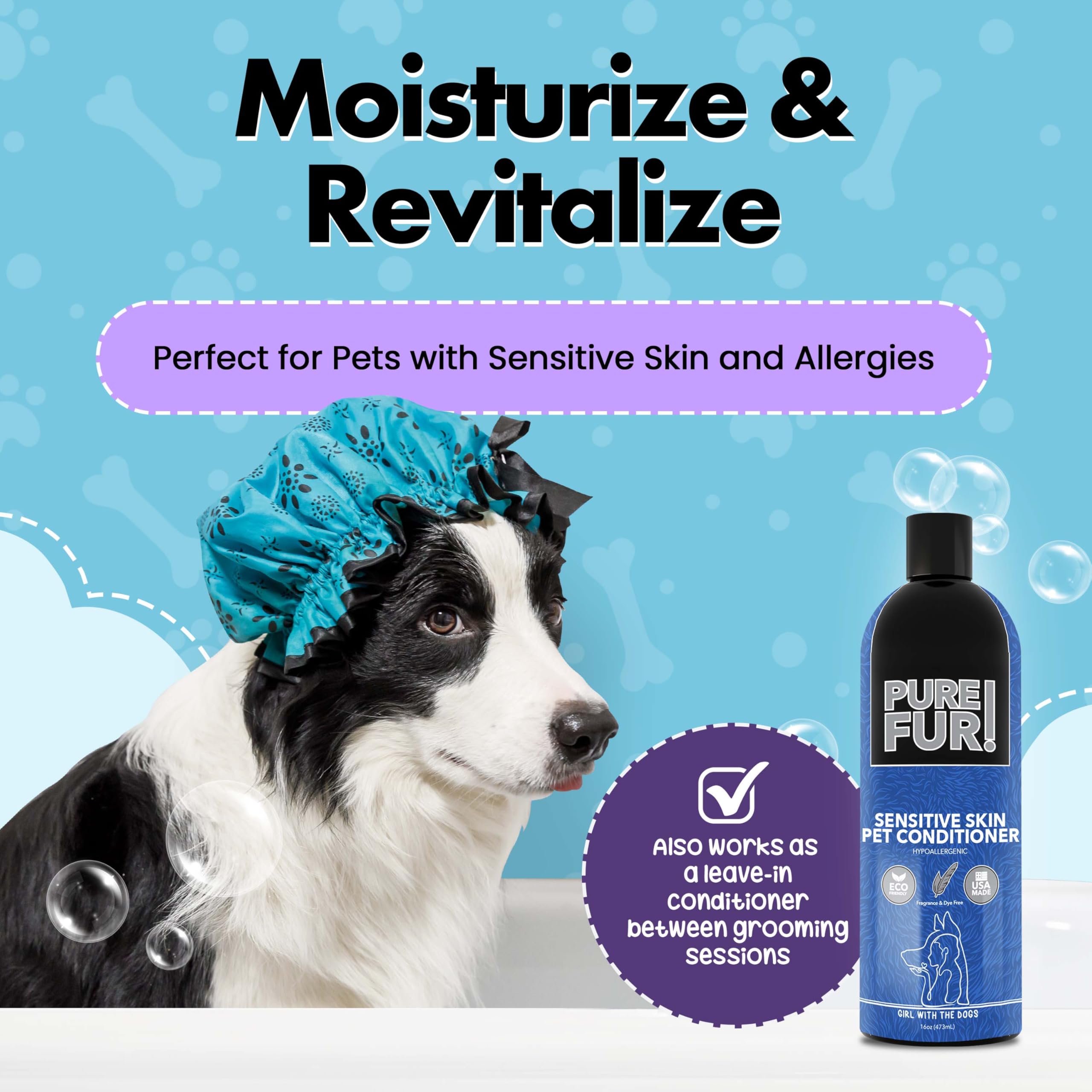 Girl With The Dogs Pure Fur! Sensitive Skin Pet Conditioner, 16 Oz