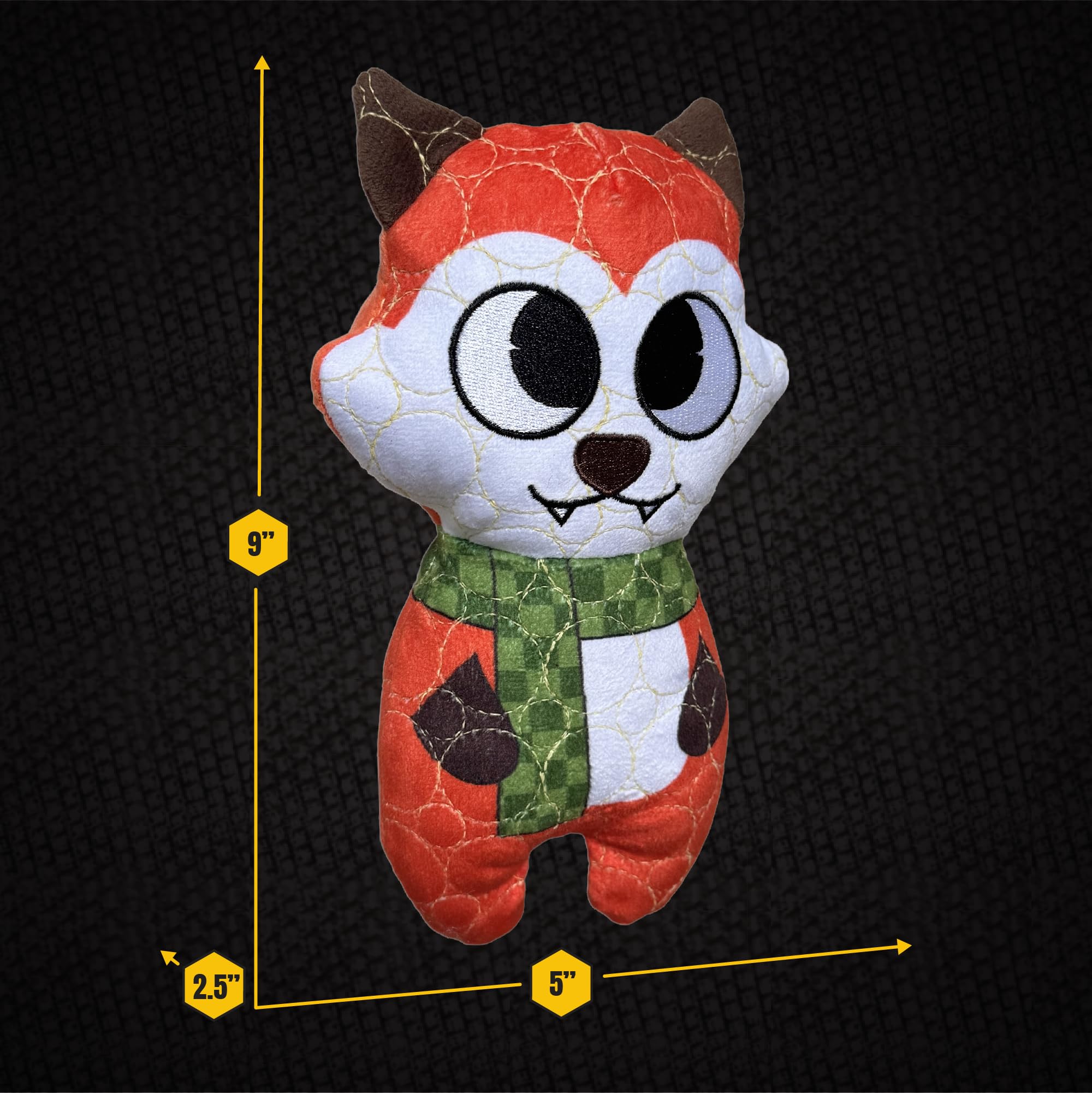 Bite Force -Durable & Strong Dog Toy Fox with Squeaker, Kevlar-Reinforced for Aggressive Chewers for Small Medium Large Dogs - O