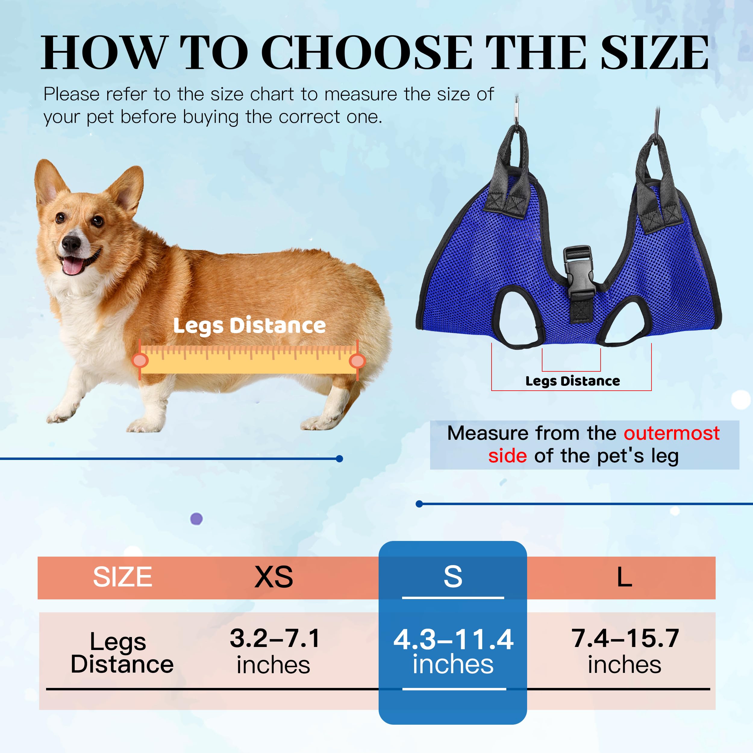 Patiencet Dog Grooming Hammock, Pet Grooming Hammock For Cats & Dogs, Dog Holder For Nail Trimming, Cat Sling For Nail Trimming