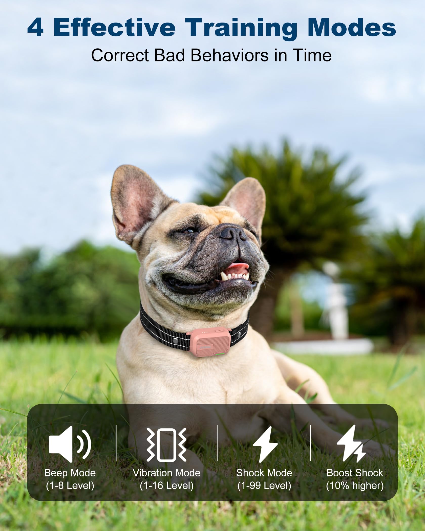 Jugbow Dog Shock Collar - 4200Ft Dog Training Collar With Remote Innovative Ipx7 Waterproof With 4 Training Modes, Rechargeable