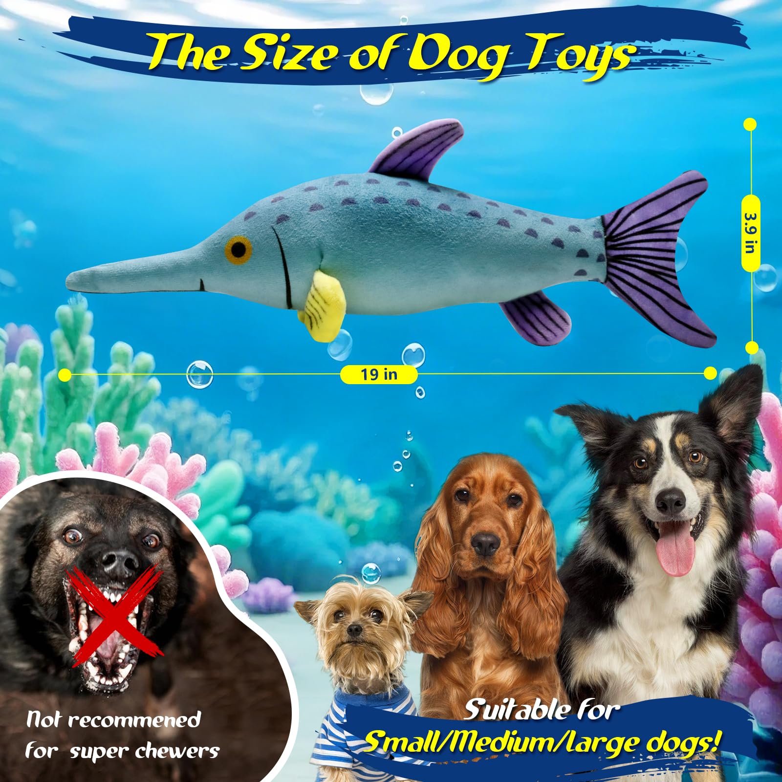 Fuufome Large Squeaky Dog Toys :Plush Soft Dog Chew Toys - Tug of War for Large,Small, Medium,Puppy Breeds-Puppy Toys to Keep Th