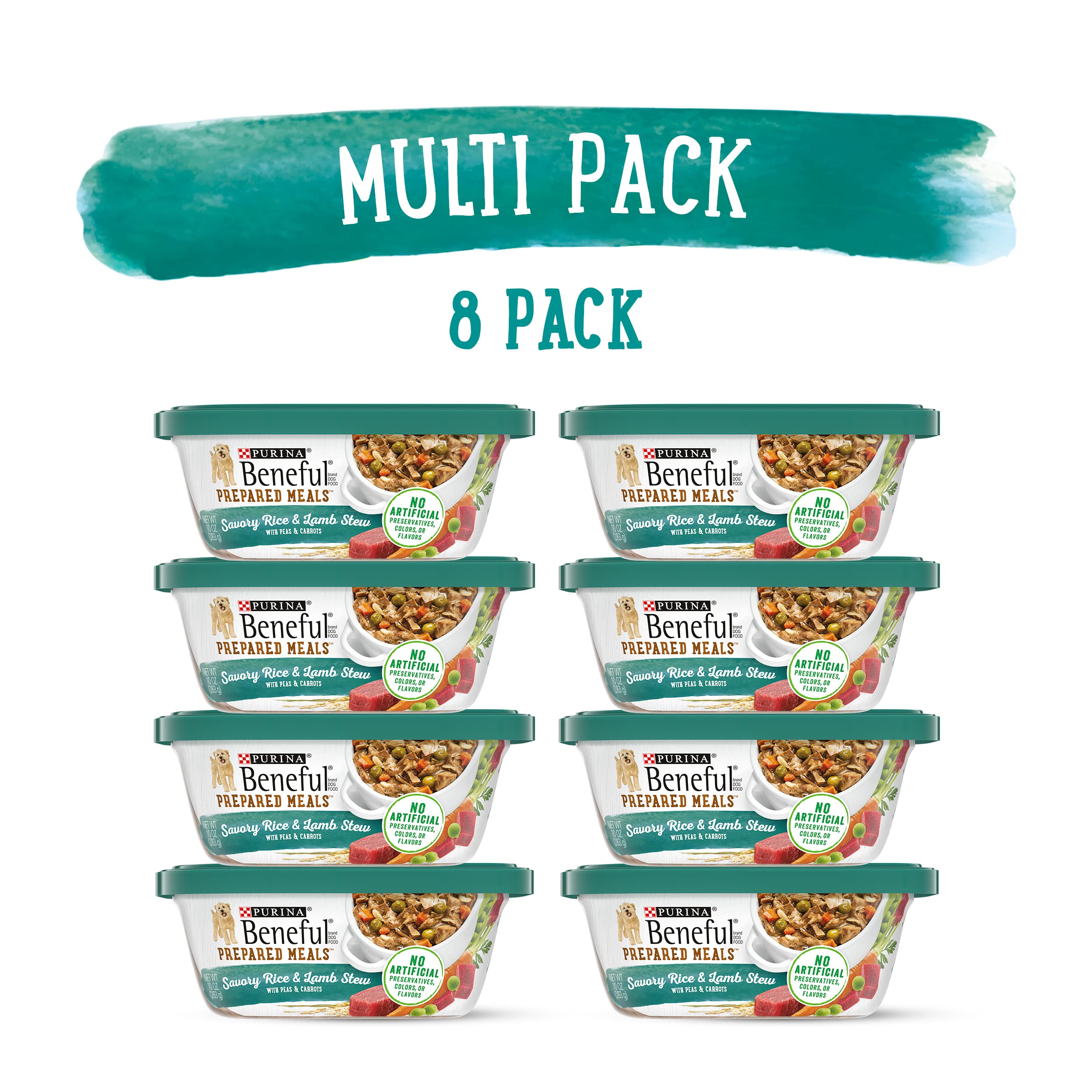 Purina Beneful Prepared Meals Lamb & Rice Stew - (8) 10 oz. Tubs