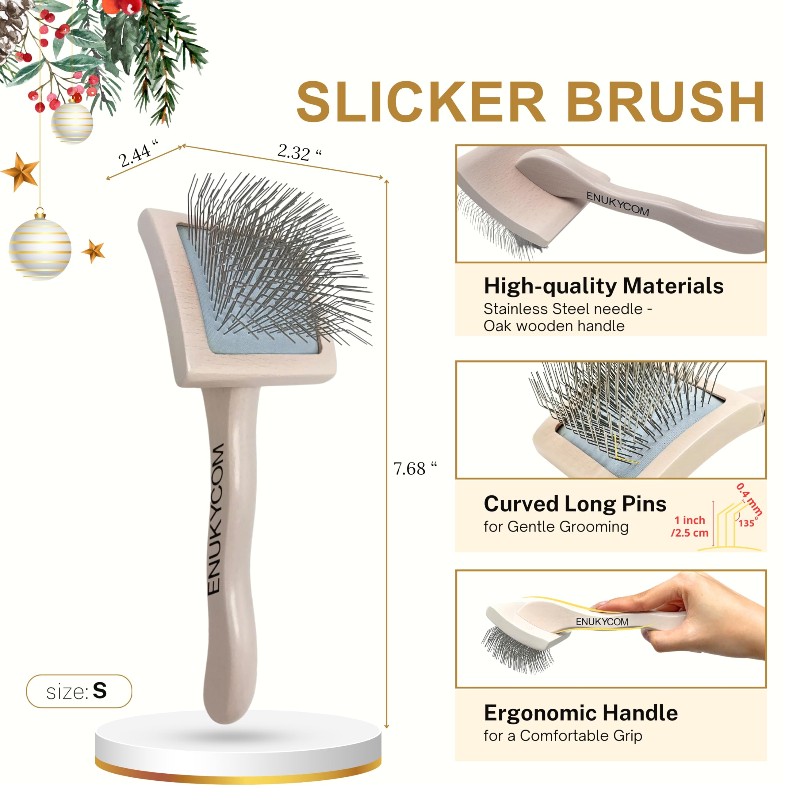Grooming Dog Slicker Brush For Toy Poodle, Small Doodles & Maine Coon Cats - Best Dog Brush For Cockapoo Cavapoo Maltipoo And Po