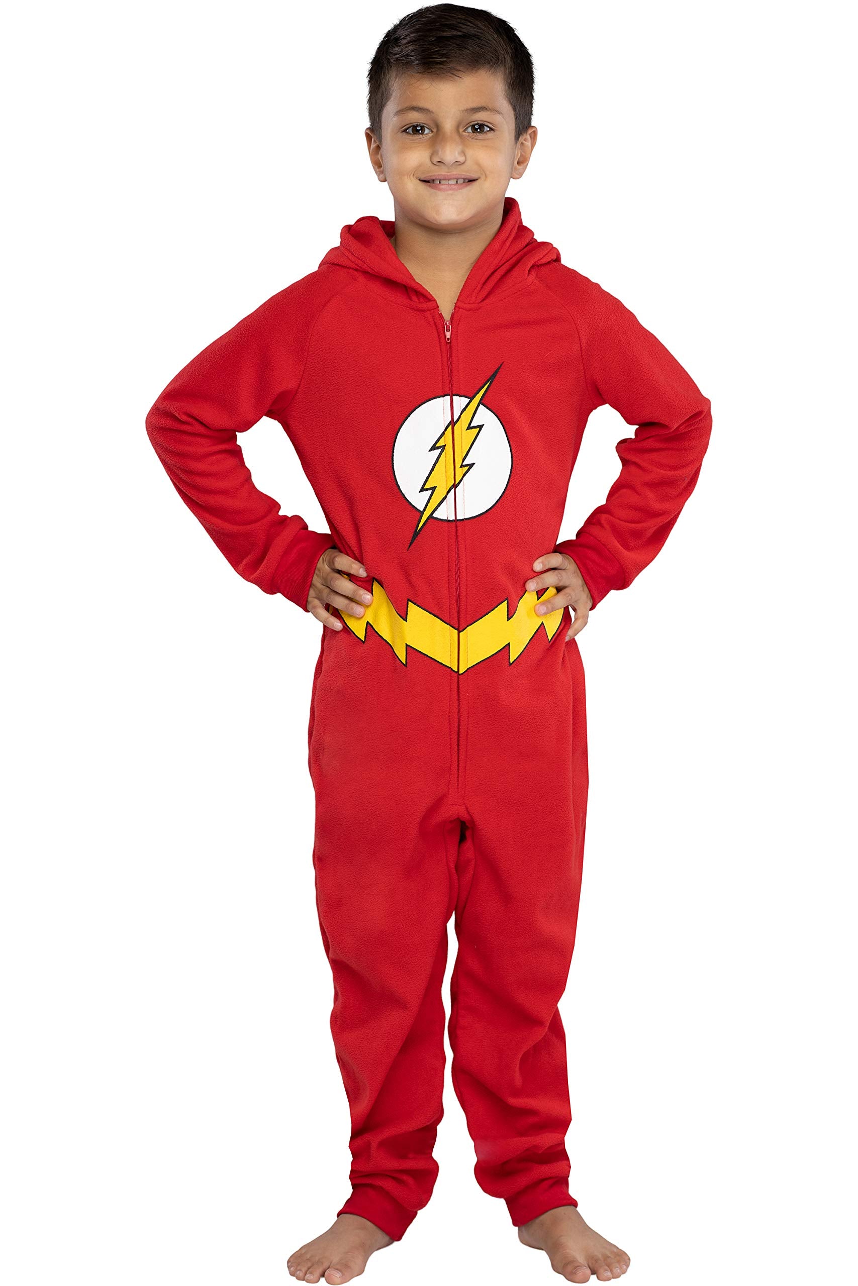 DC Comics Justice League Superhero Matching Family Pajamas Union Suit (Boys, Flash, L/XL)