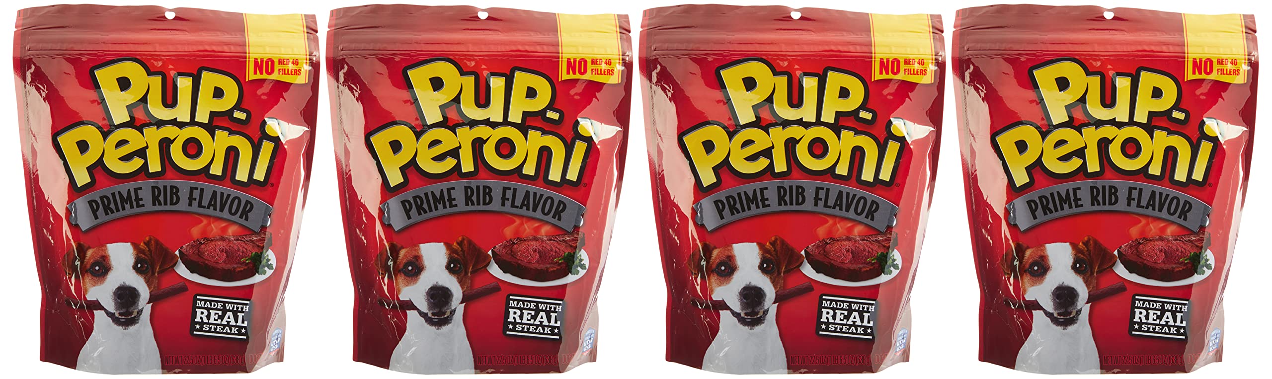 Pup-Peroni Original Prime Rib Flavor Dog Snacks, 22.5 Ounce Bag (Pack of 4)