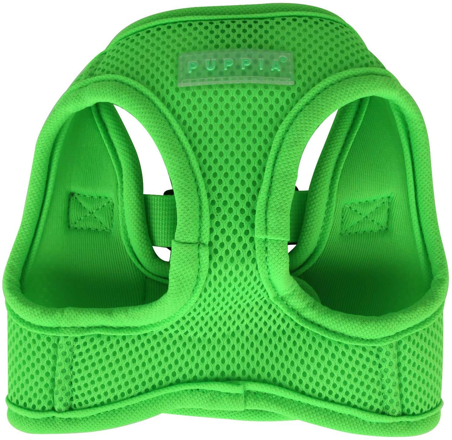 Puppia Neon Soft Vest Harness Step-in No Choke No Pull Walking Training for Small and Medium Dog, Green, Small