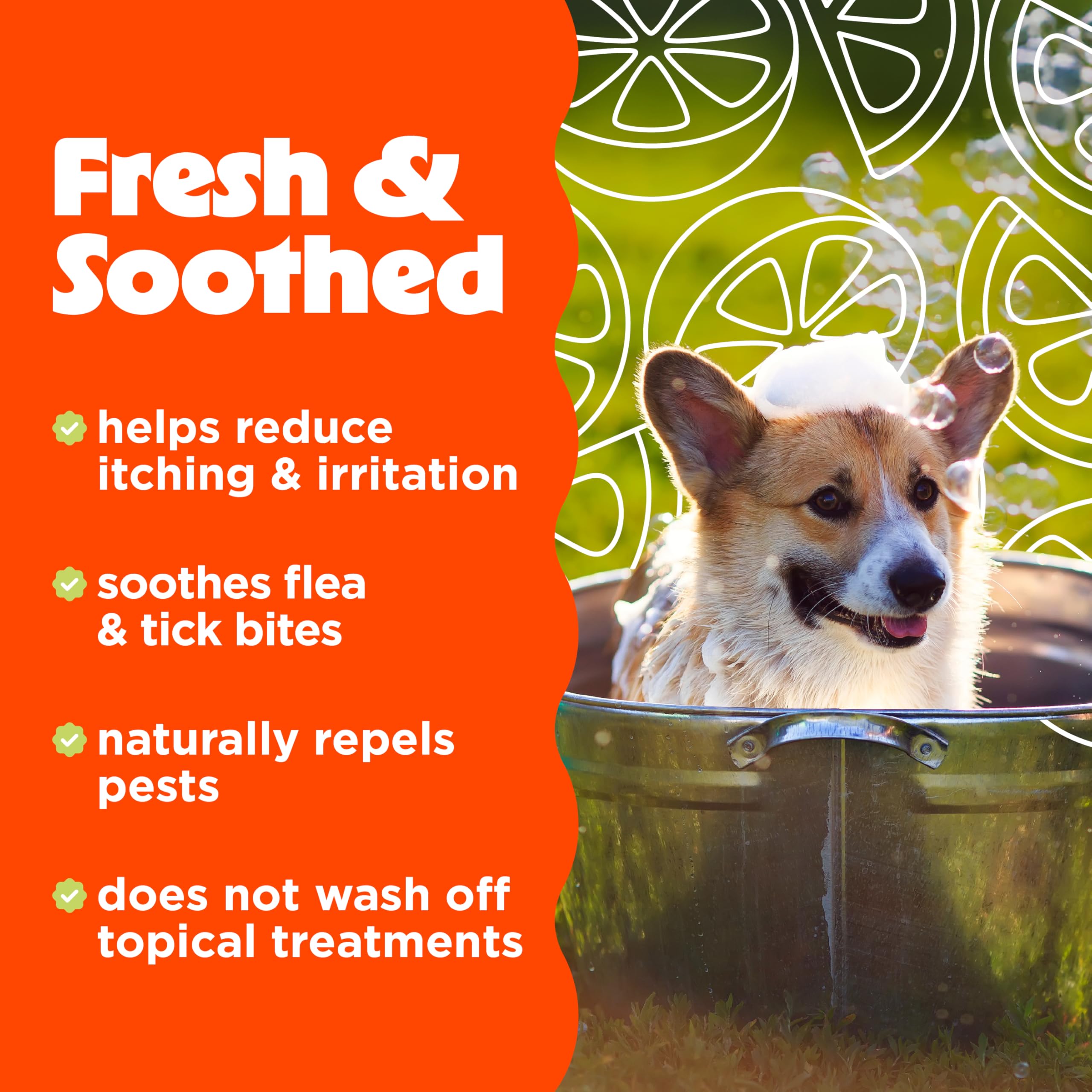 TropiClean Citrus Flea & Tick Shampoo for Dogs, Soothing Bite Relief, Fresh Citrus Scent, Made in The USA, 1 Gallon