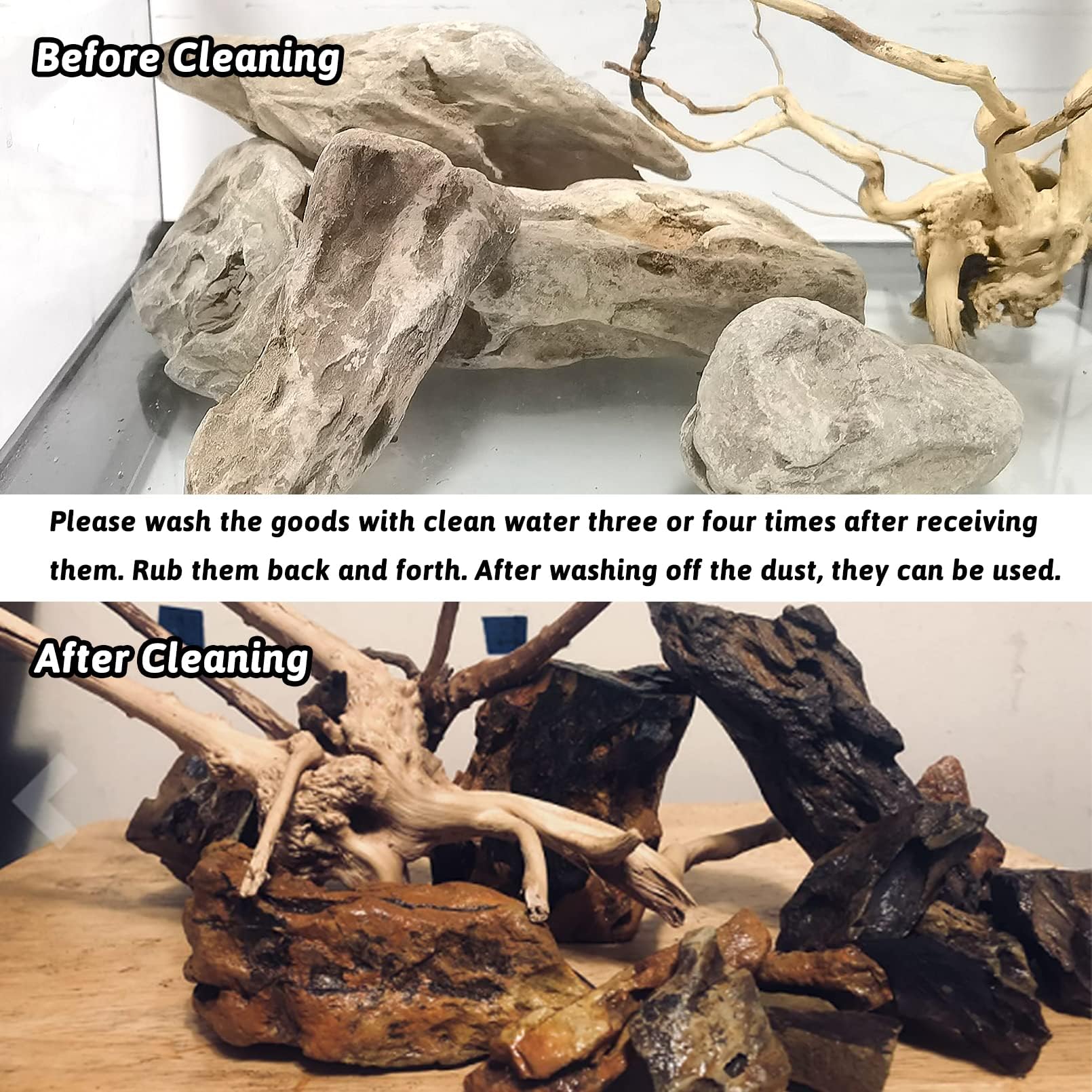 Pinvnby Dragon Stone Ohko Rock Natural Aquarium Rocks Aquascaping 4.5 Lbs Mixed Sizes Perfect Rocks For Reptile & Amphibian Tanks