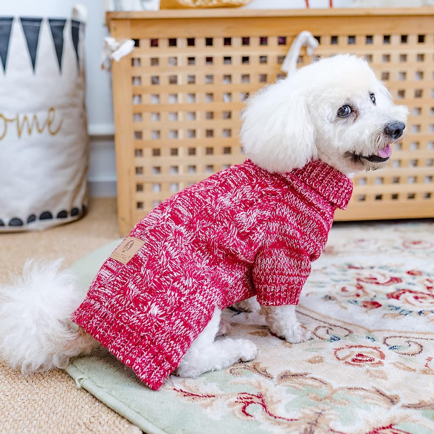 Kooltail Knit Turtleneck Dog Sweater For Small Medium Large Dogs, Warm Puppy Clothes For Fall Winter, Cozy Sweatshirts Dog Coats