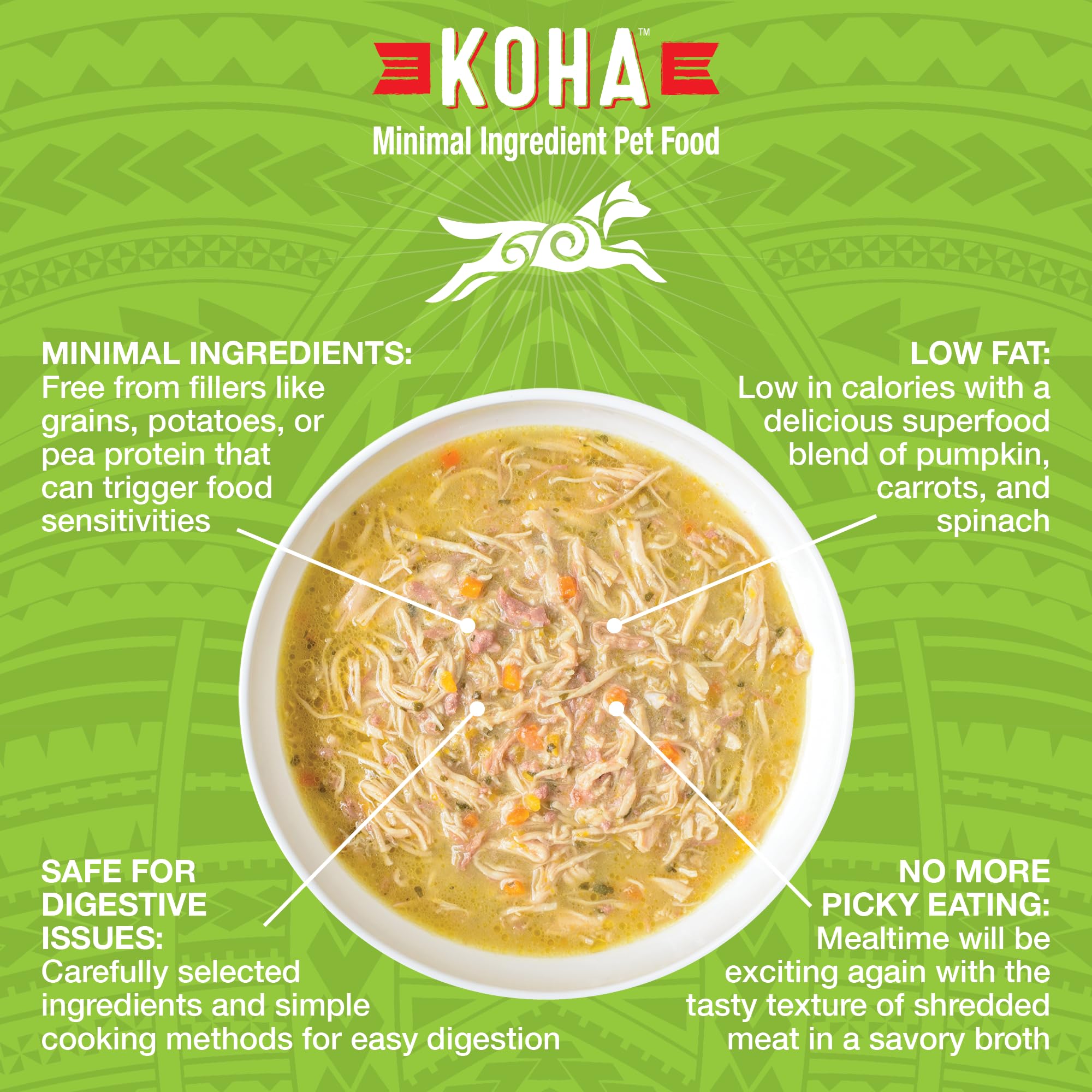 KOHA Pure Shreds Chicken and Duck Entr  e for Dogs, 12.5oz Cans (Pack of 12)